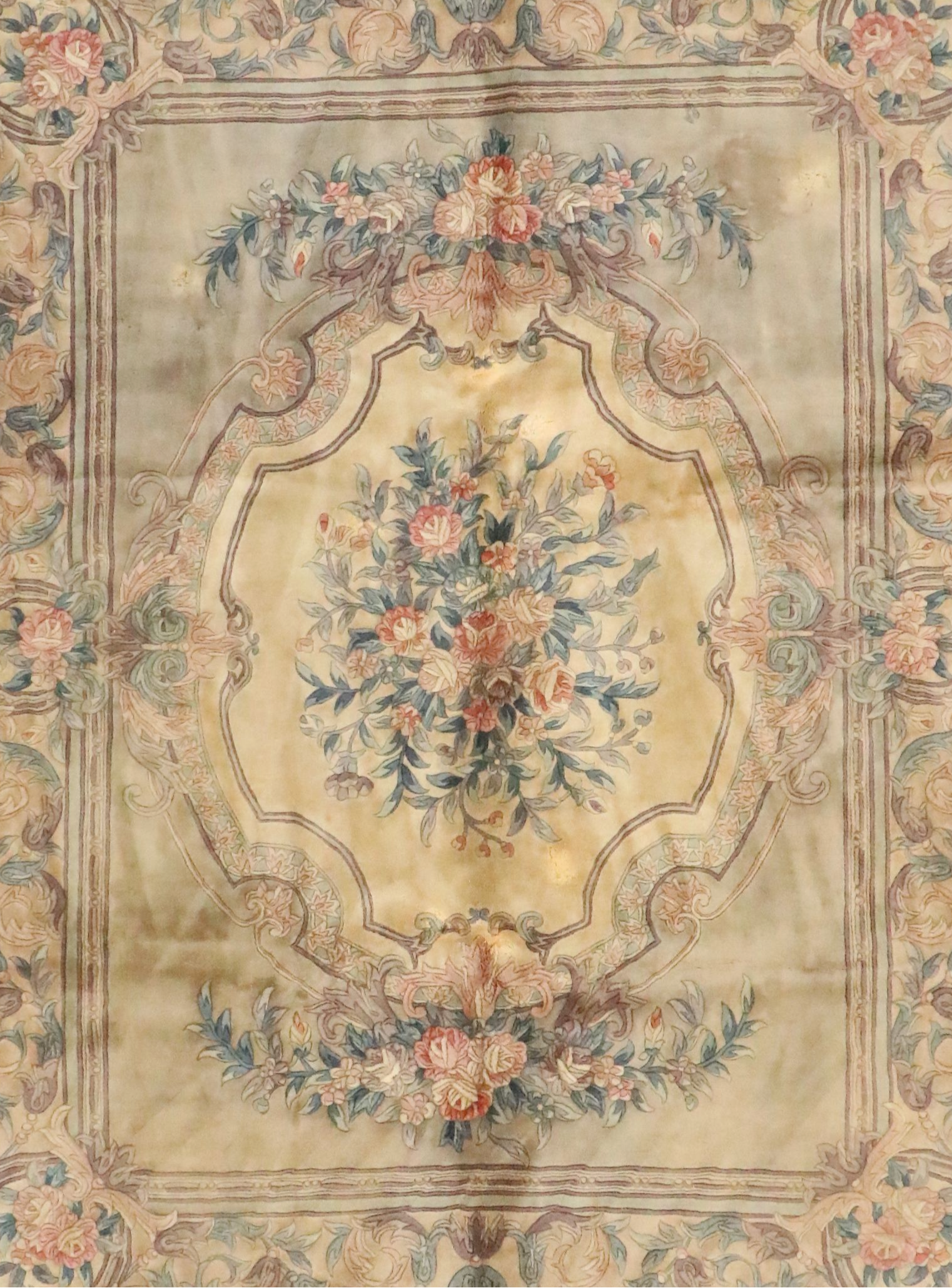 8' x 10'1 Hand-Knotted Sino-French Aubusson Area Rug