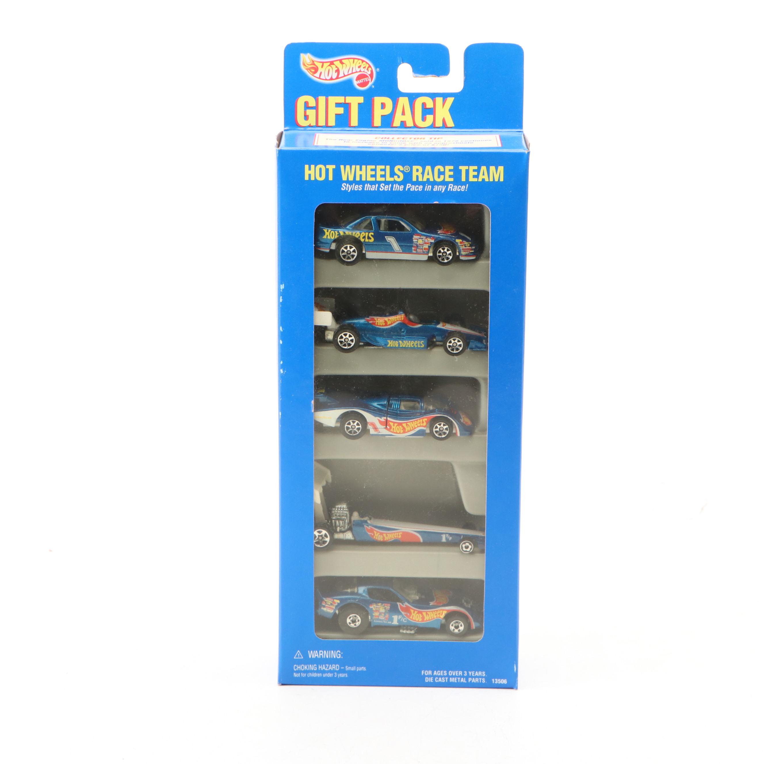 Hot Wheels "Then & Now" Collection and "Hot Wheels Race Team" Gift Pack, 1995