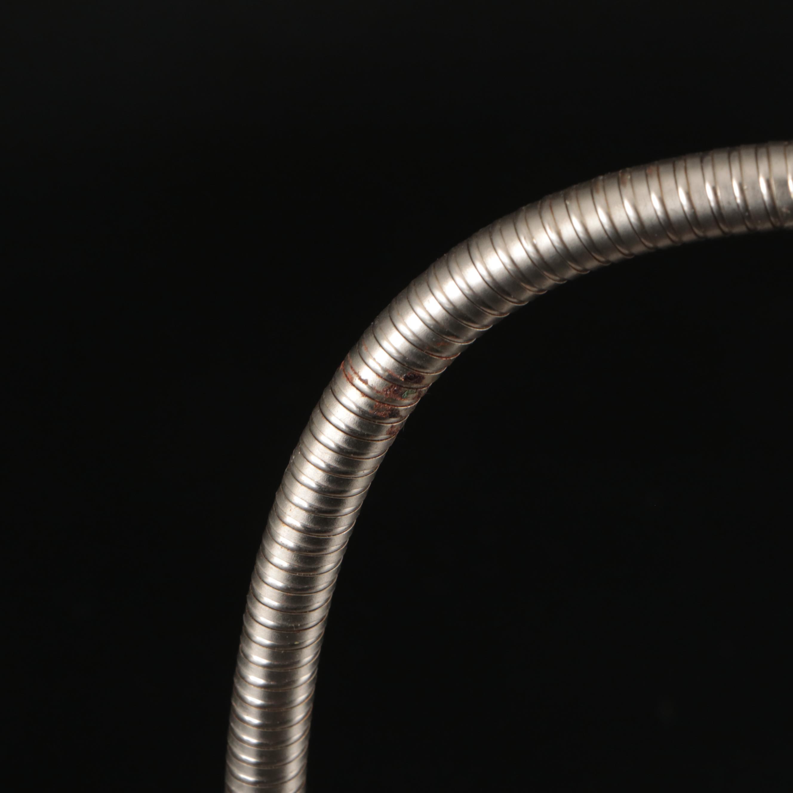 Polished Metal Gooseneck Desk Lamp, 1999