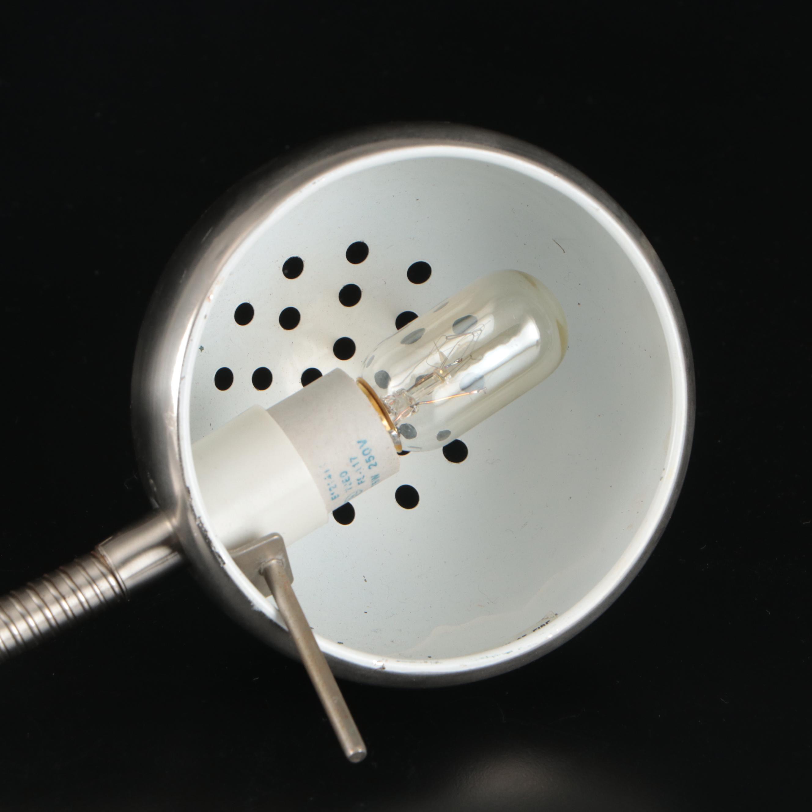 Polished Metal Gooseneck Desk Lamp, 1999