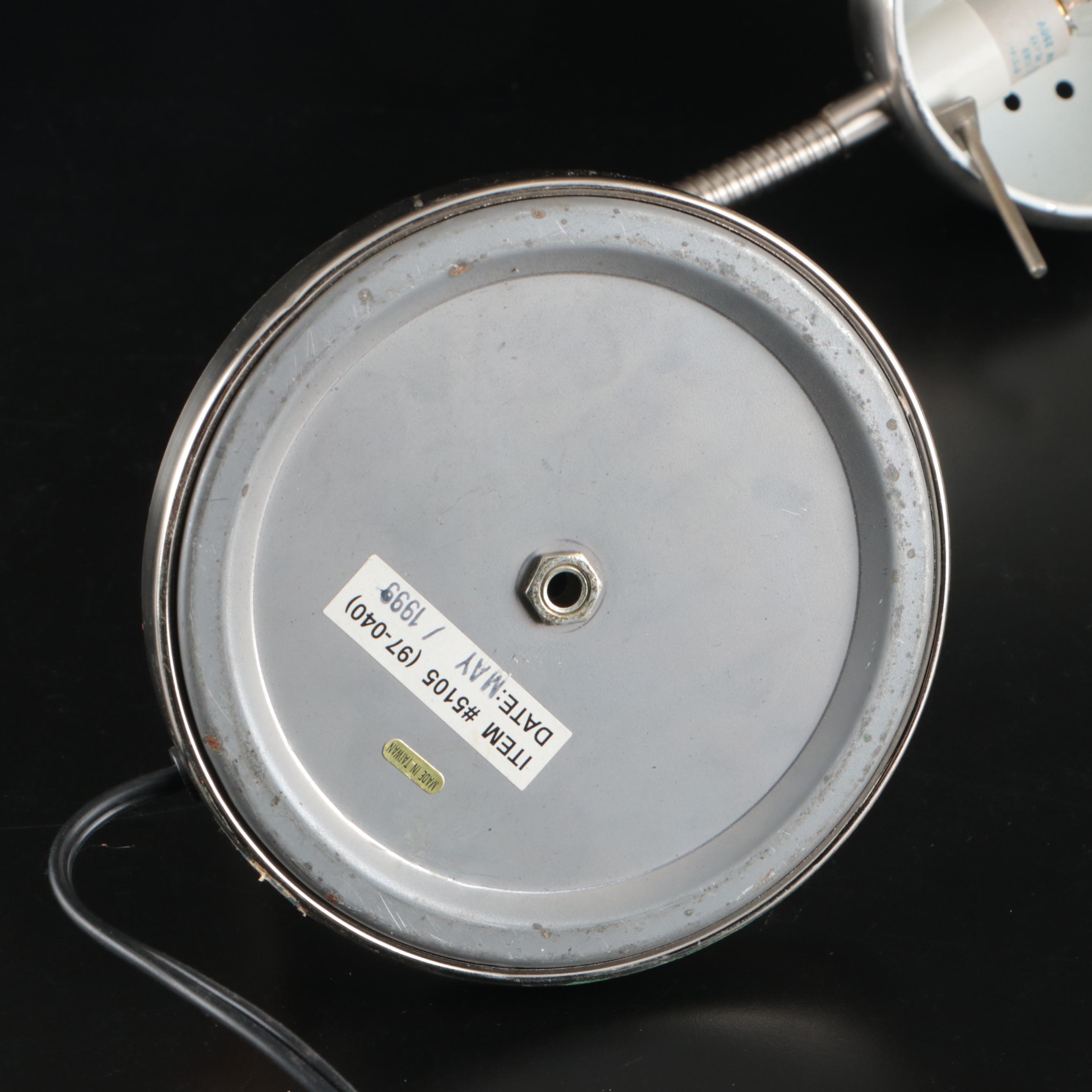 Polished Metal Gooseneck Desk Lamp, 1999