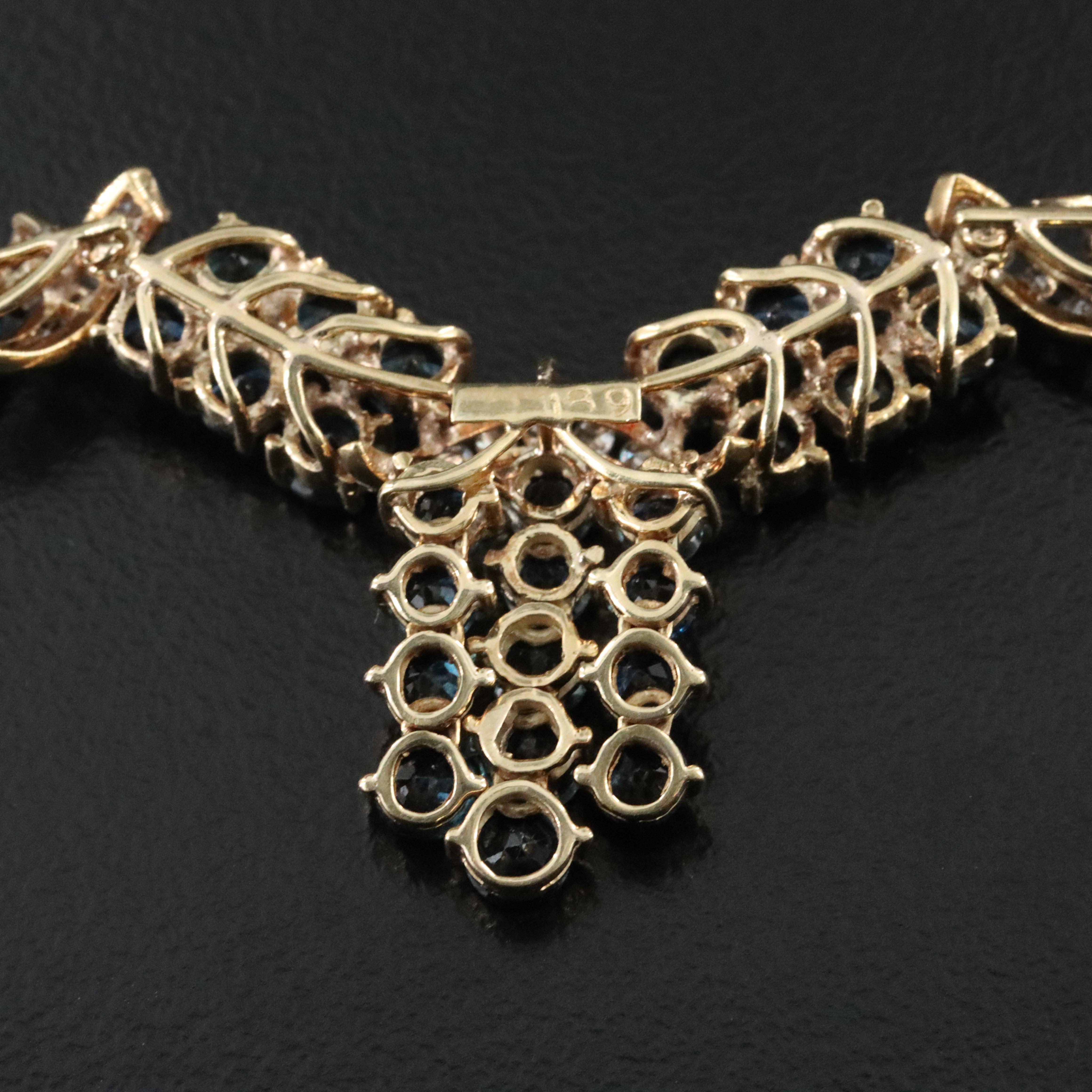 14K Sapphire and Diamond Necklace