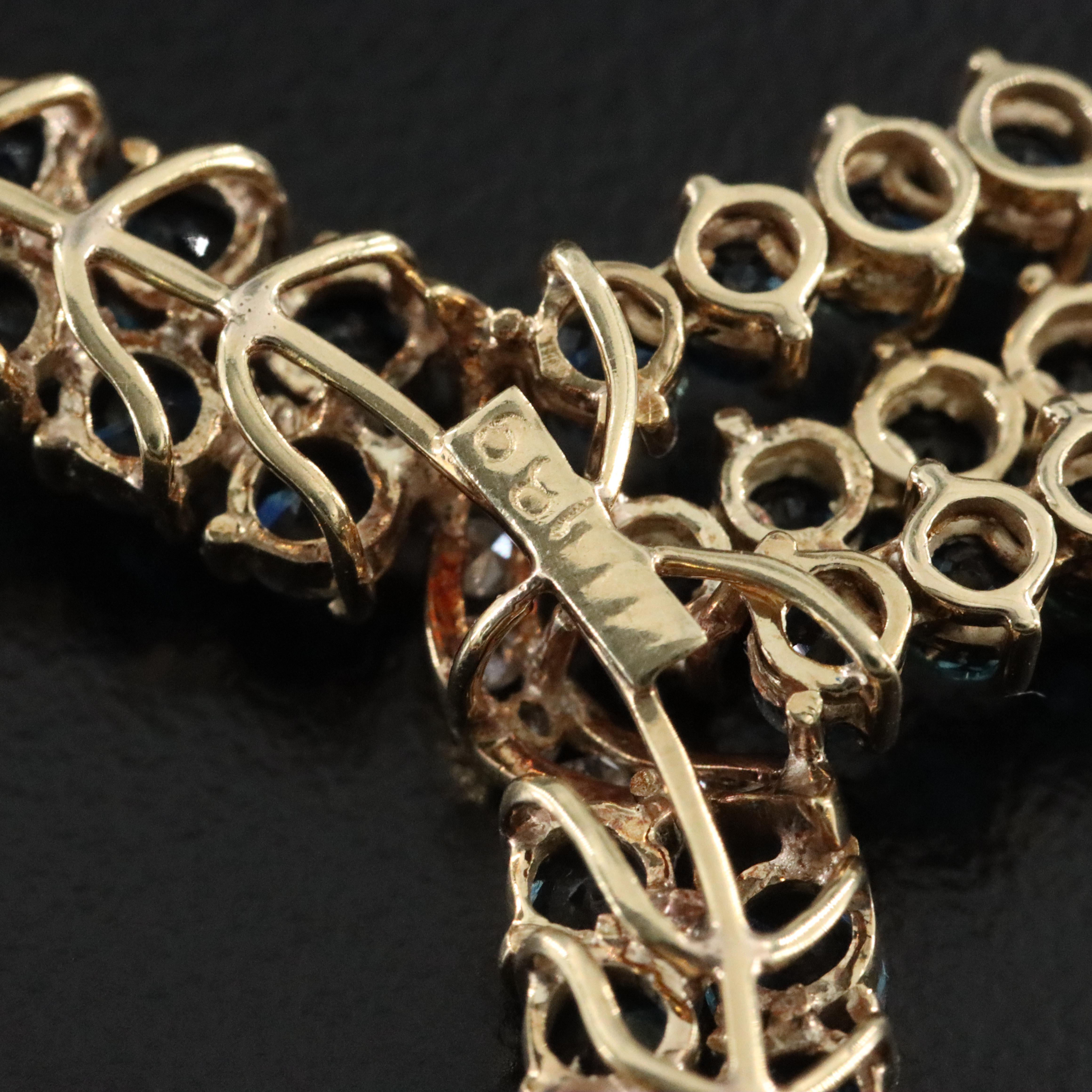 14K Sapphire and Diamond Necklace