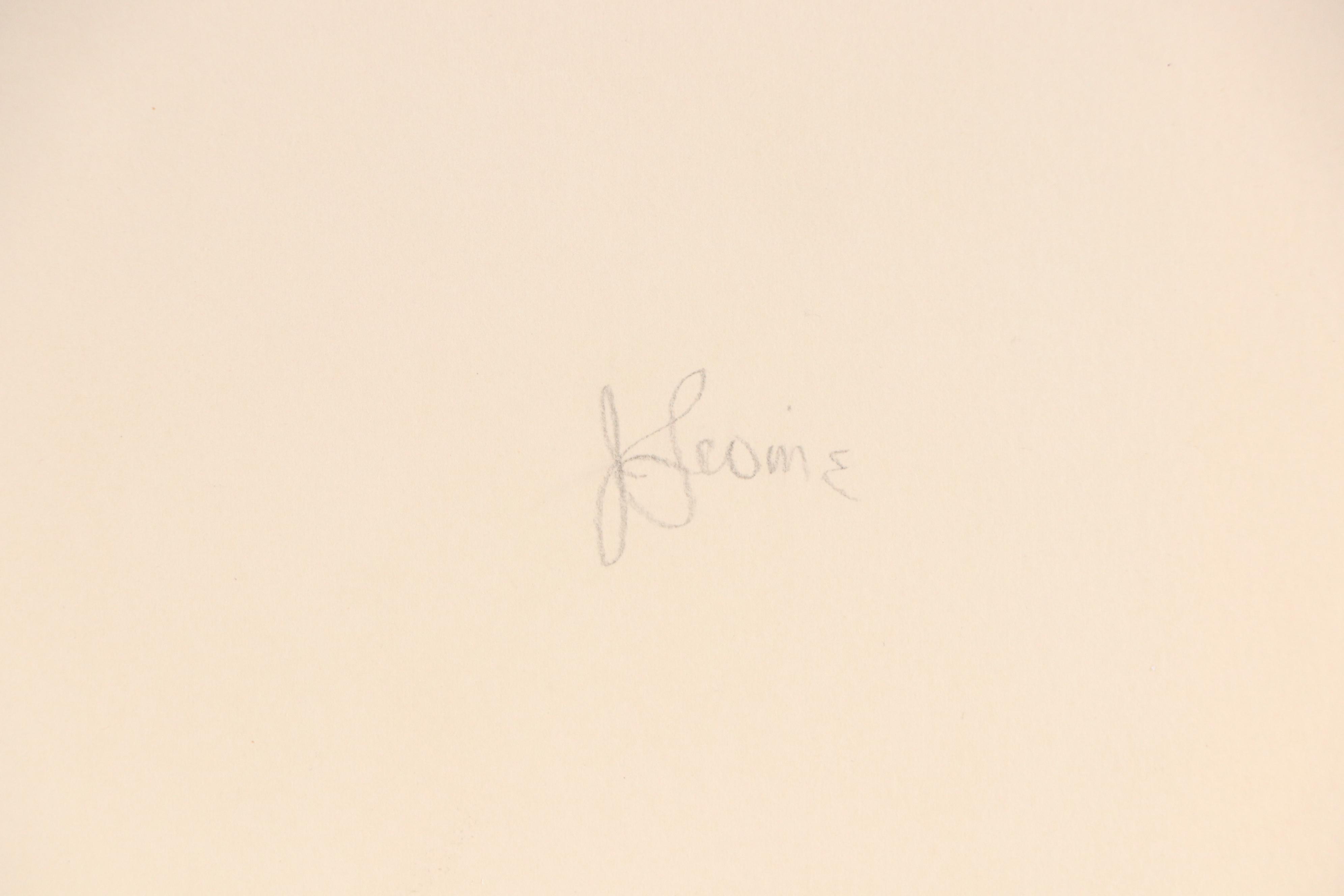 Jack Levine Lithograph "Marianne and The Goddess of Liberty," 1967