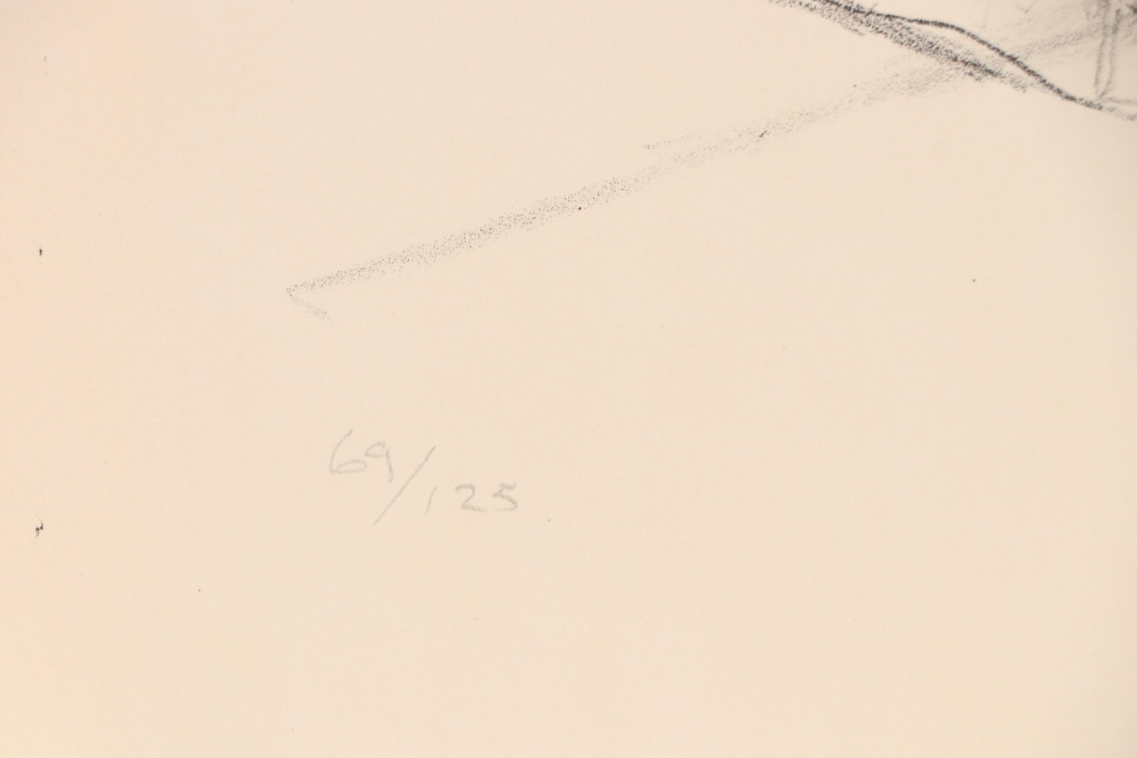 Jack Levine Lithograph "Marianne and The Goddess of Liberty," 1967