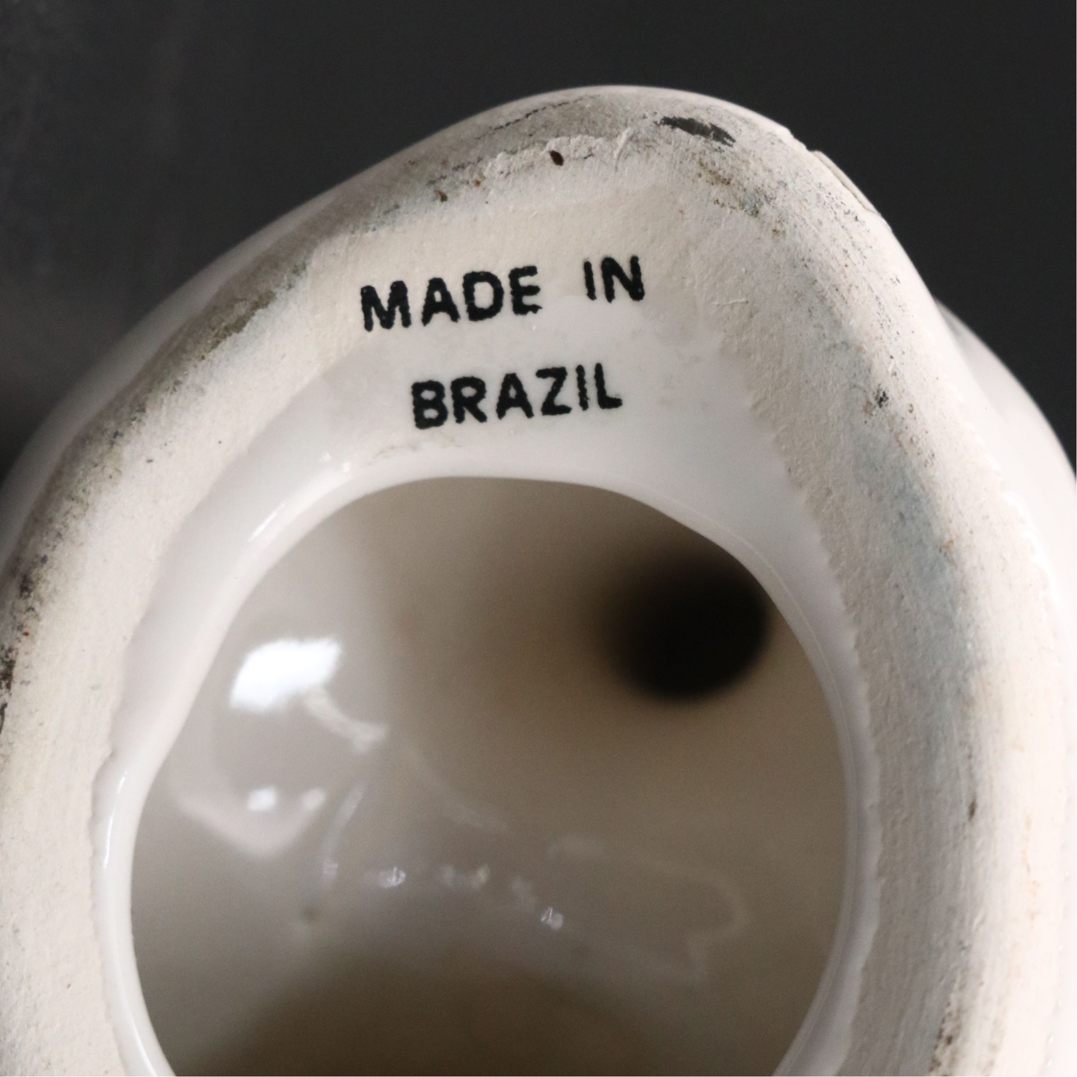 Mid Century Modern Style Green Eyed White Cat Ceramic Figures