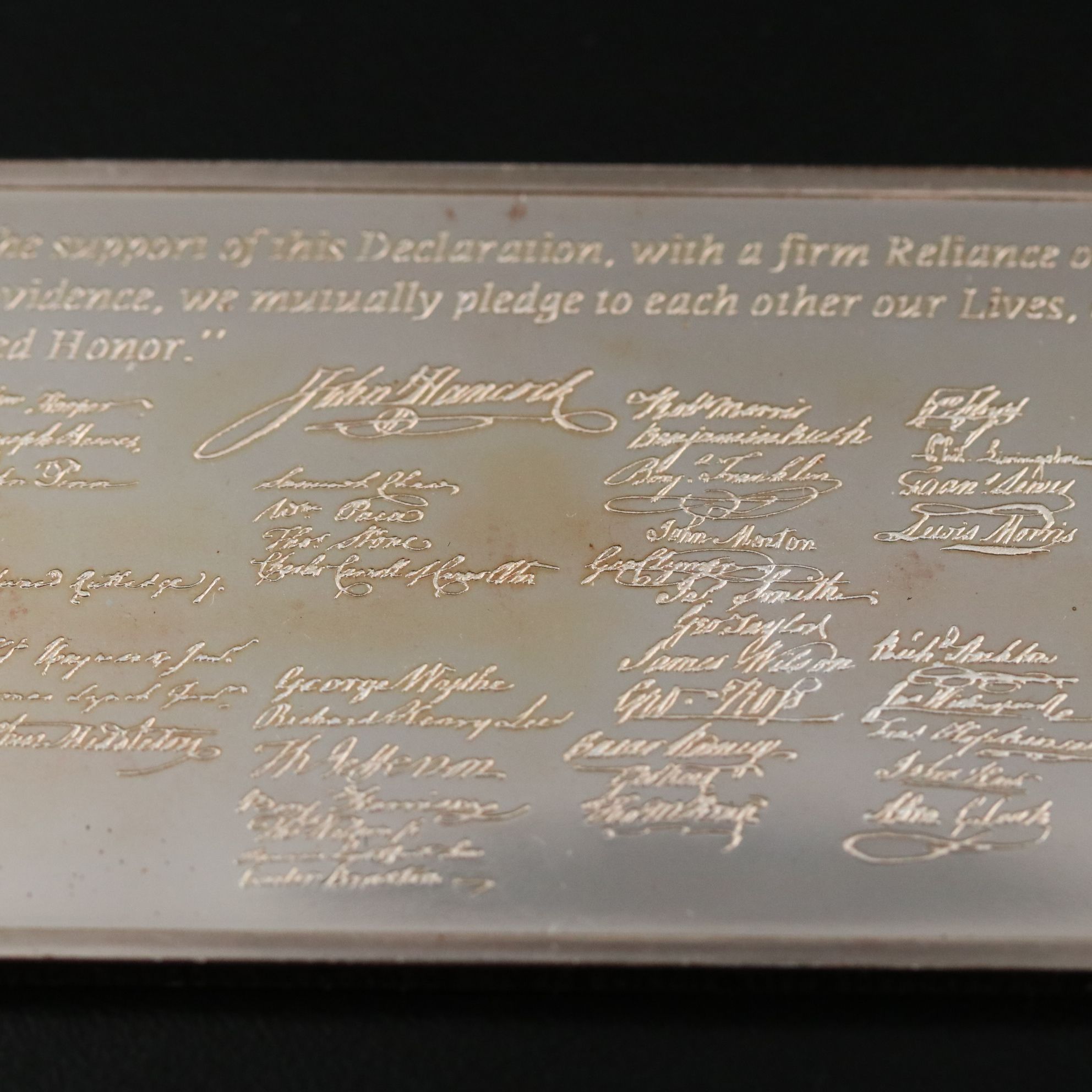 Declaration of Independence Commemorative .999 Silver Bar