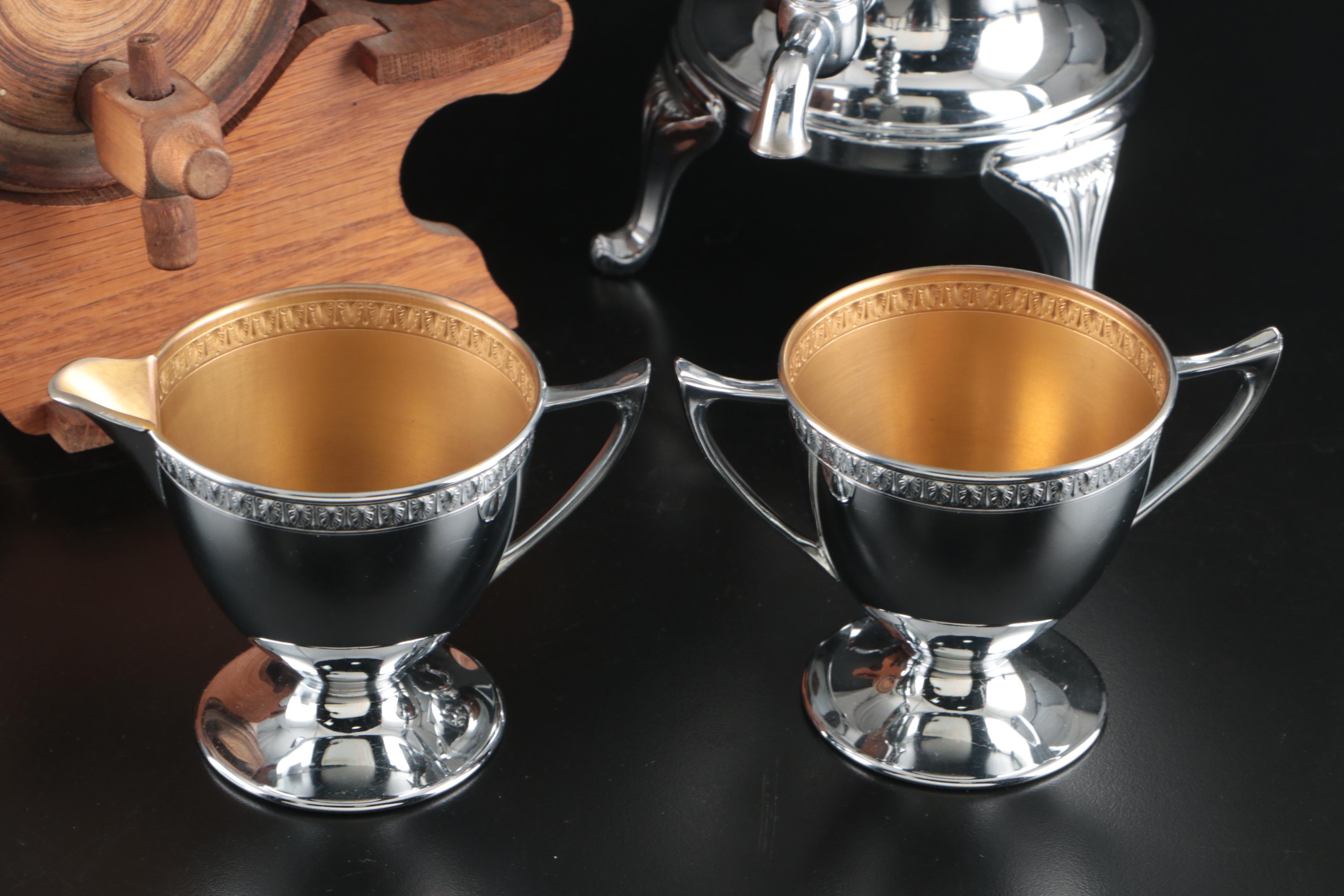 Metal Coffee Pot, Wooden Whiskey Barrel, and More Serveware