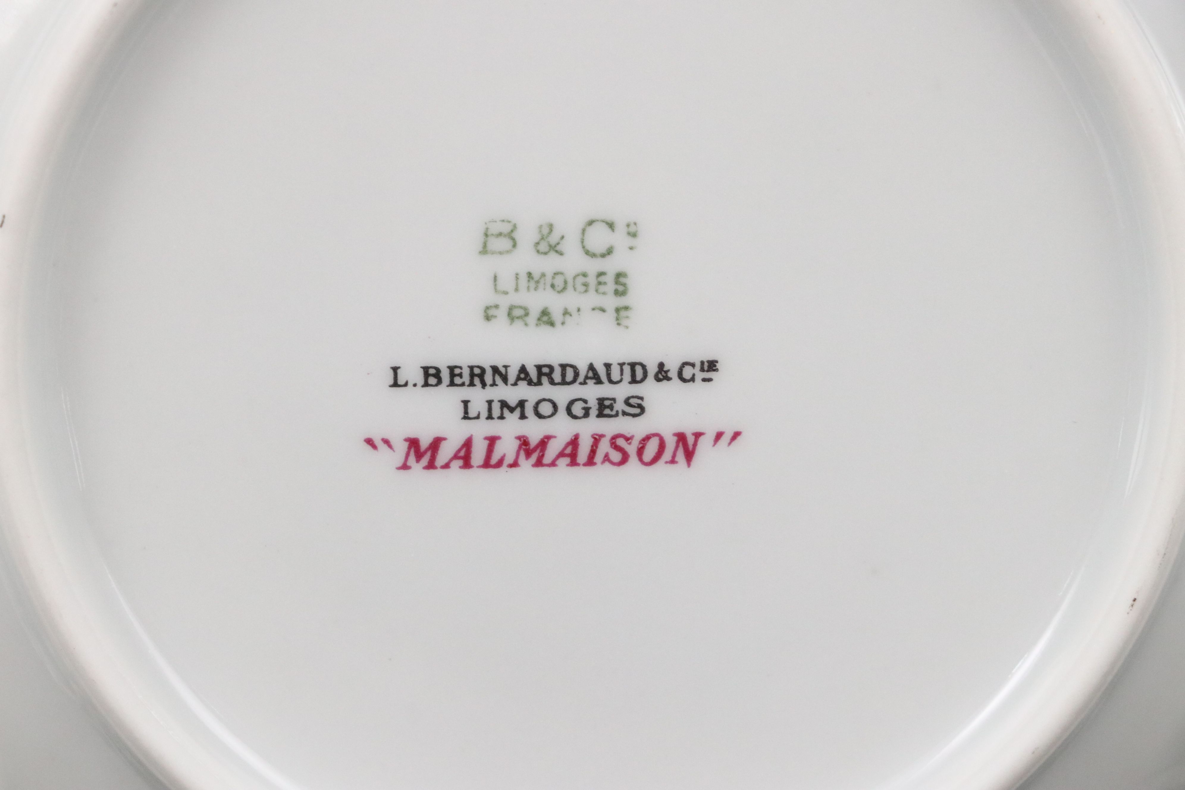 L. Bernardaud "Malmaison" Porcelain Tableware, Late 20th Century