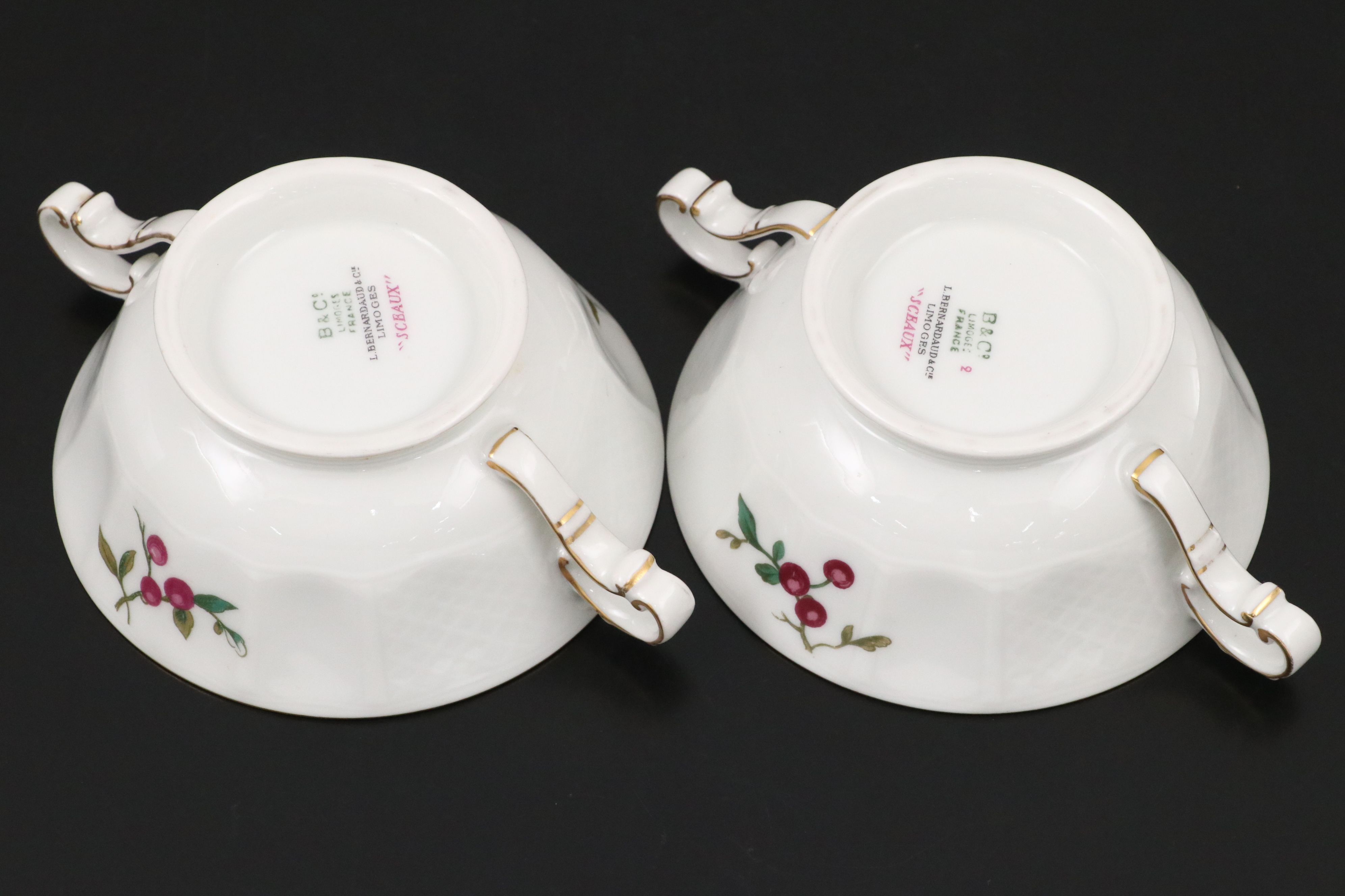 L. Bernardaud "Malmaison" Porcelain Tableware, Late 20th Century