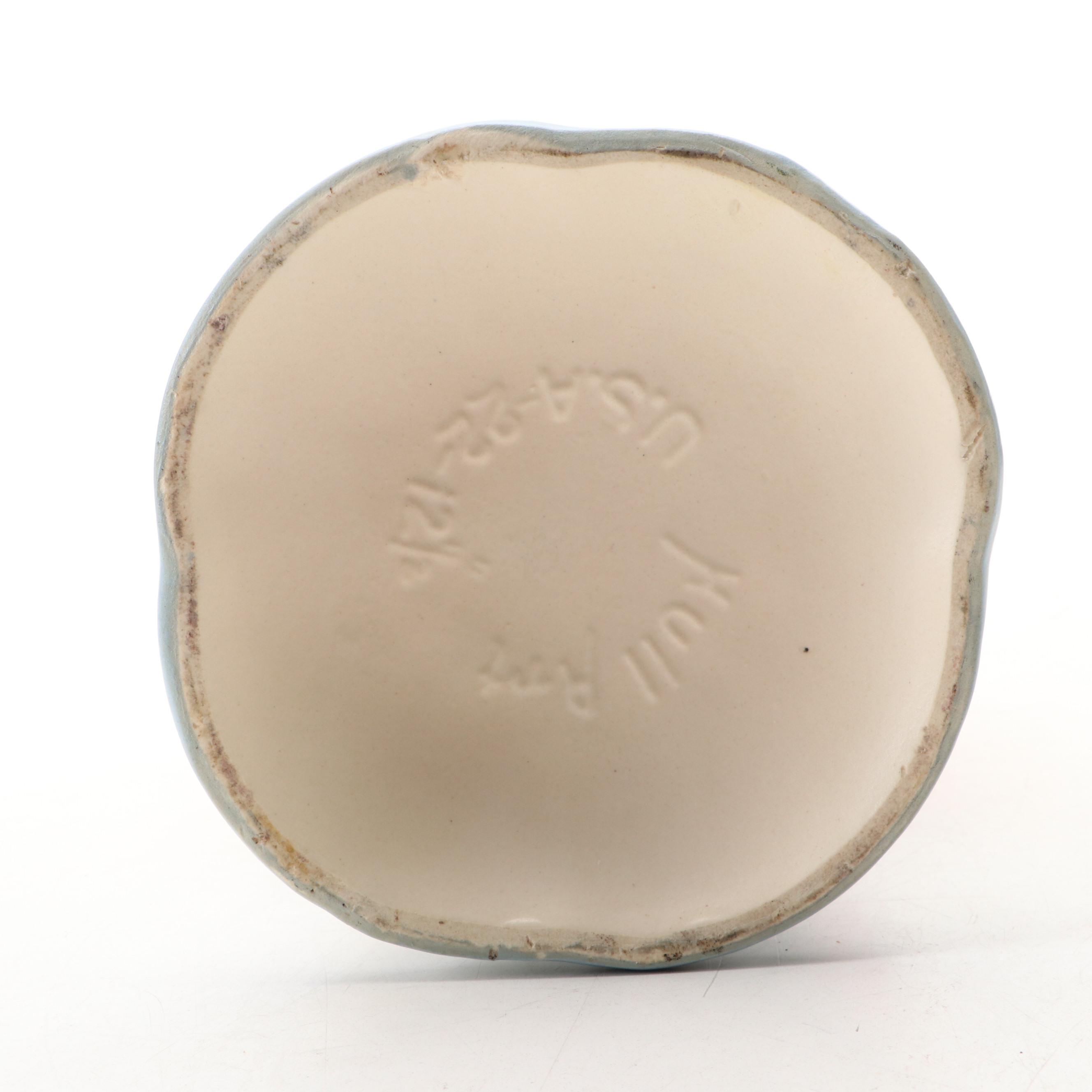 Hull Pottery "Wildflower" Amphora Vase with "Bow Knot" Basket Vase