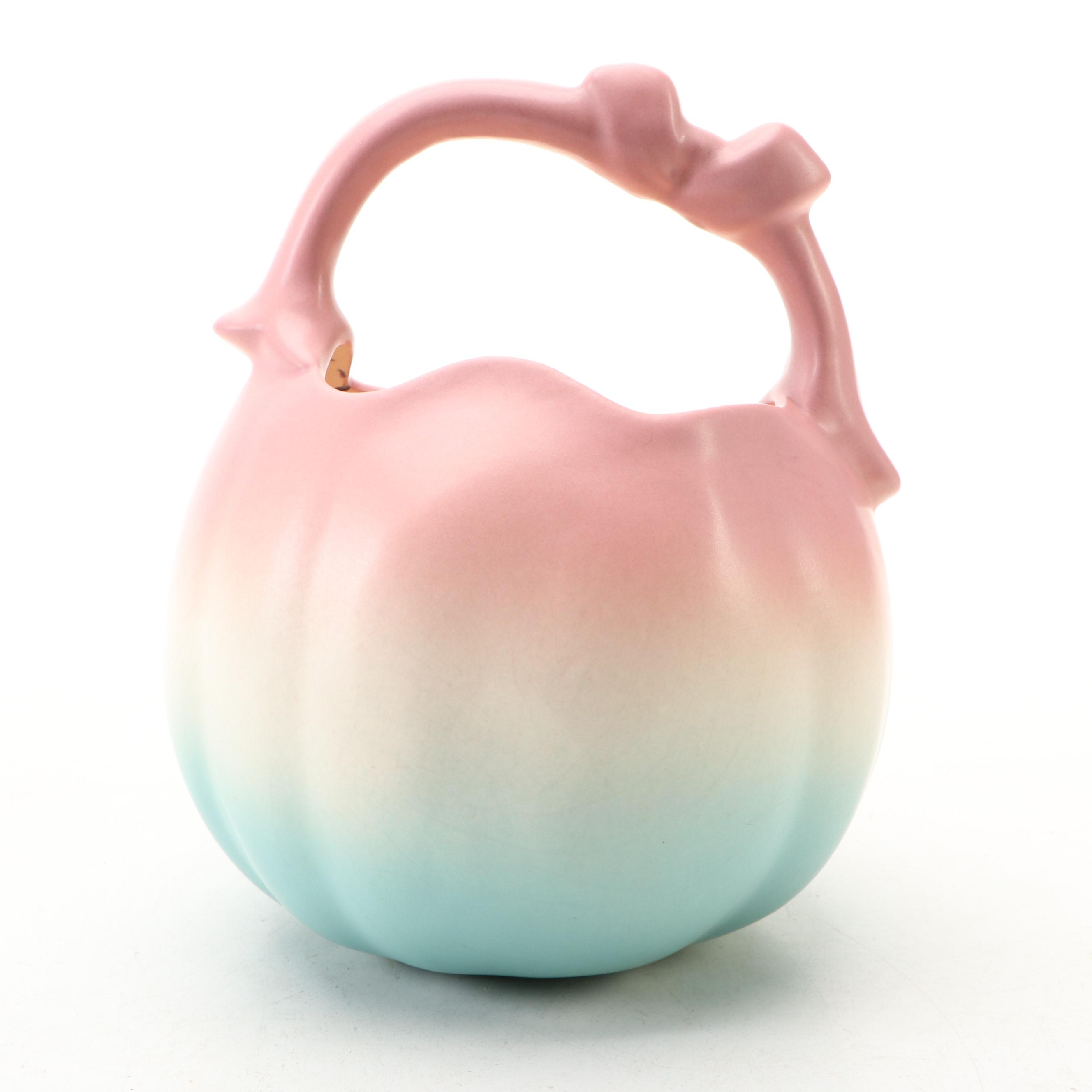 Hull Pottery "Wildflower" Amphora Vase with "Bow Knot" Basket Vase