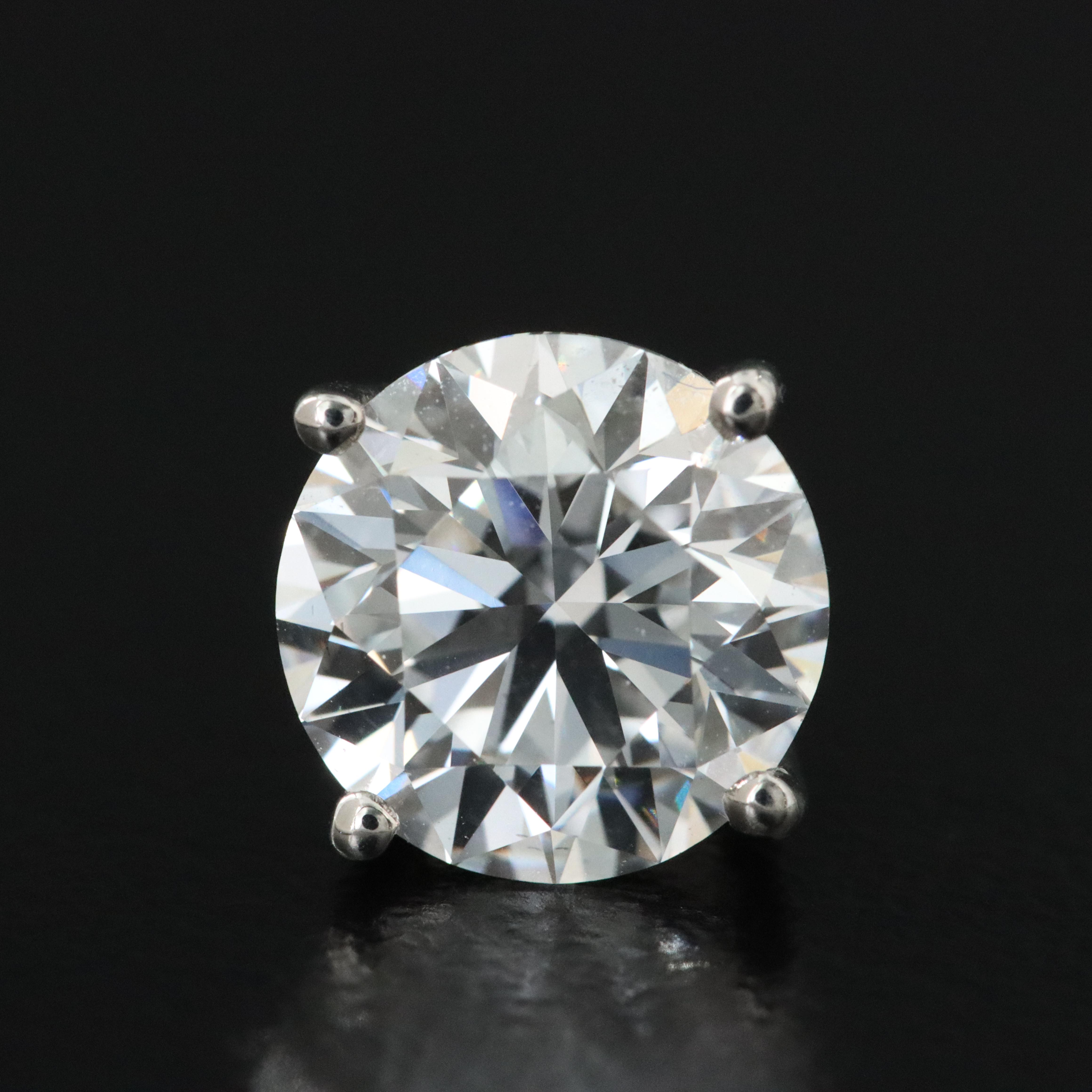 Platinum 3.46 CTW Lab Grown Diamond Stud Earrings with IGI Reports