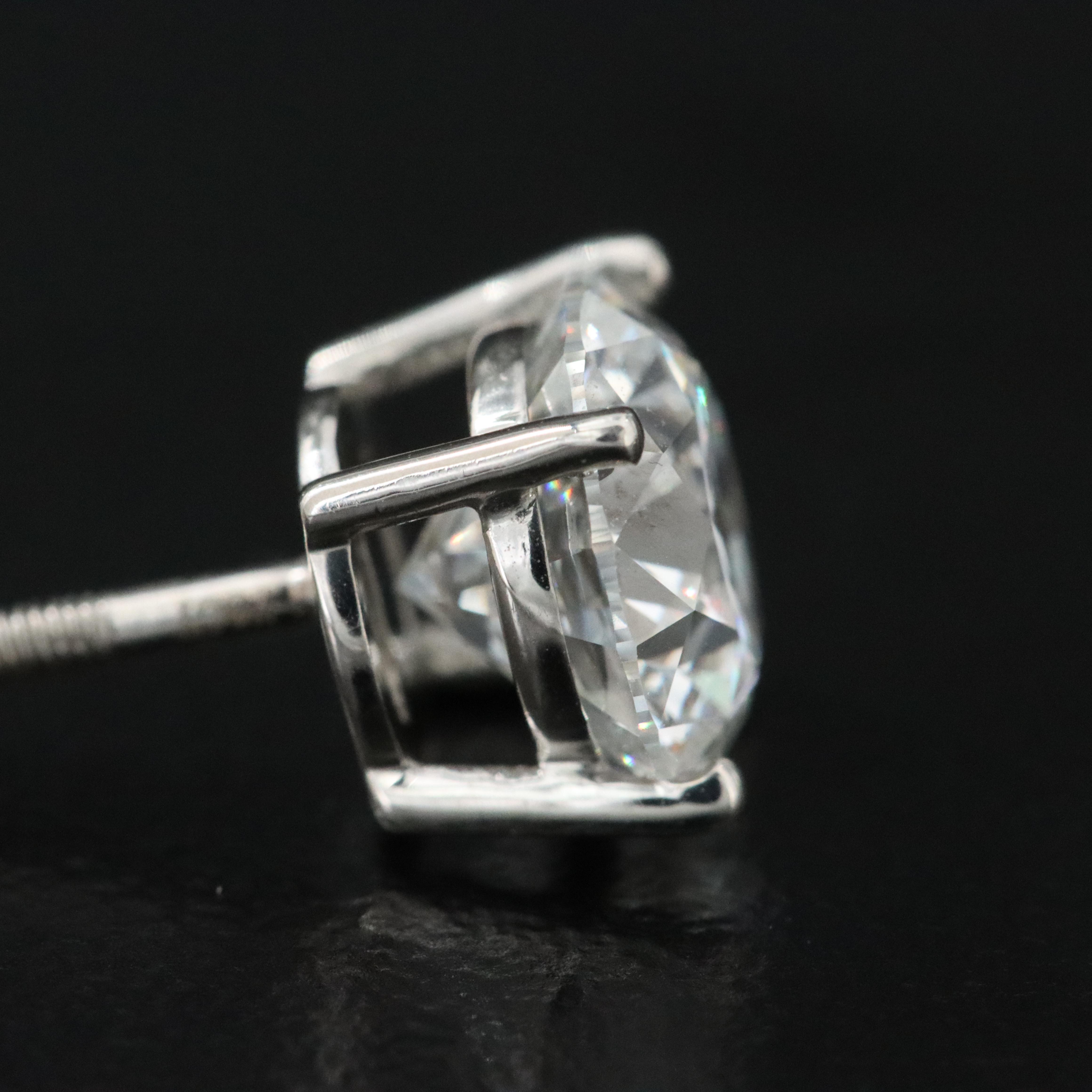 Platinum 3.46 CTW Lab Grown Diamond Stud Earrings with IGI Reports