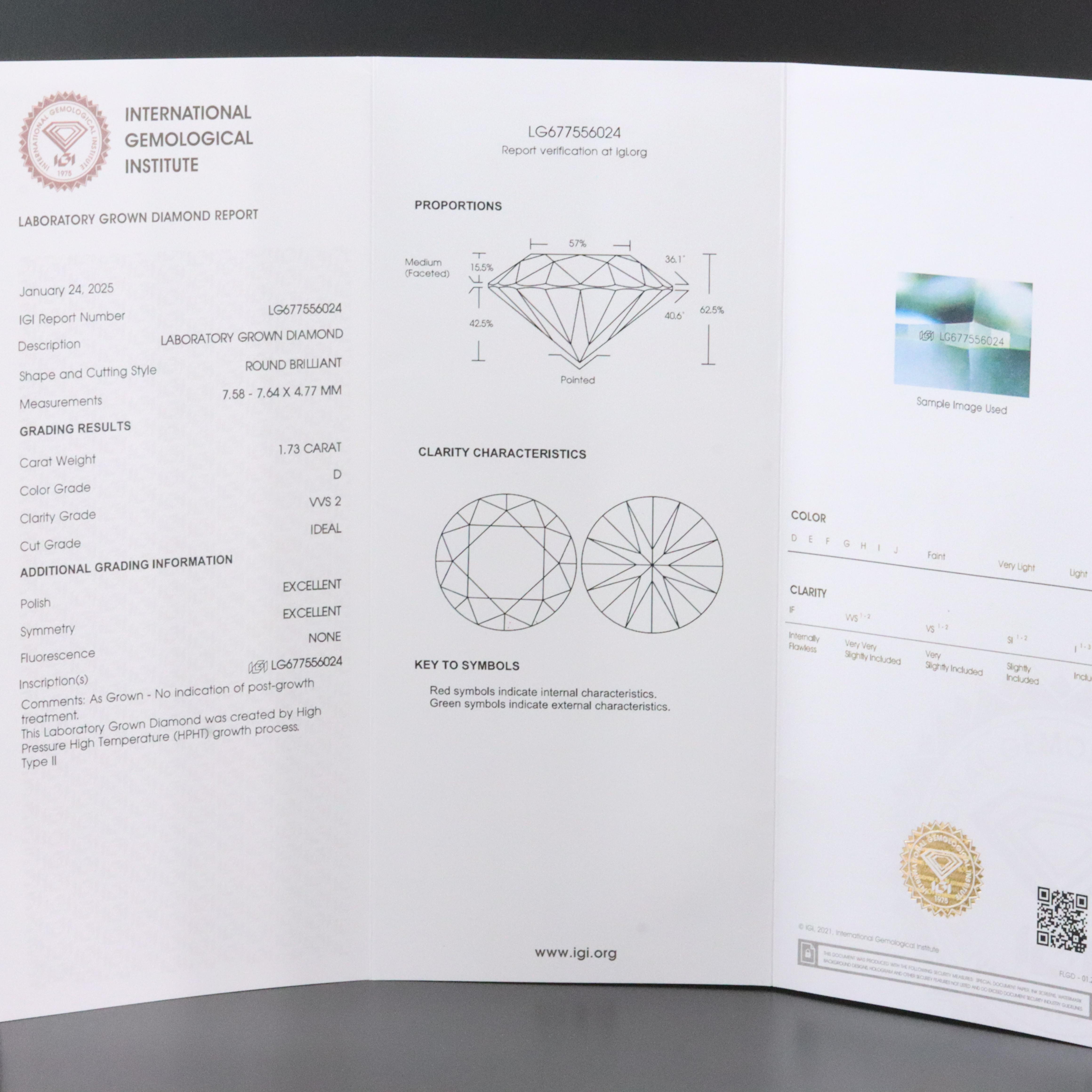 Platinum 3.46 CTW Lab Grown Diamond Stud Earrings with IGI Reports
