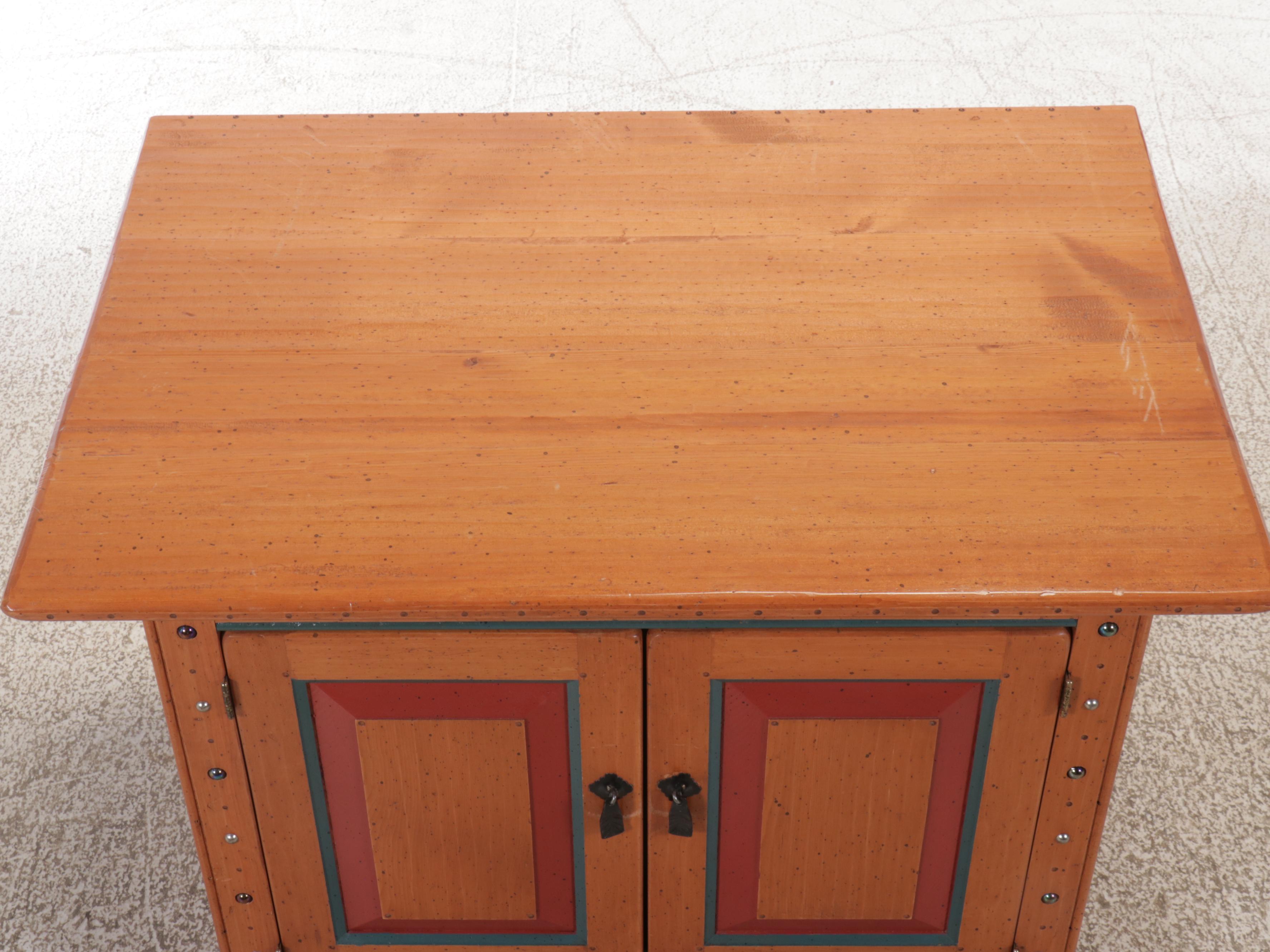 David Marsh Paint-Decorated Wooden Entertainment Cabinet, 2004