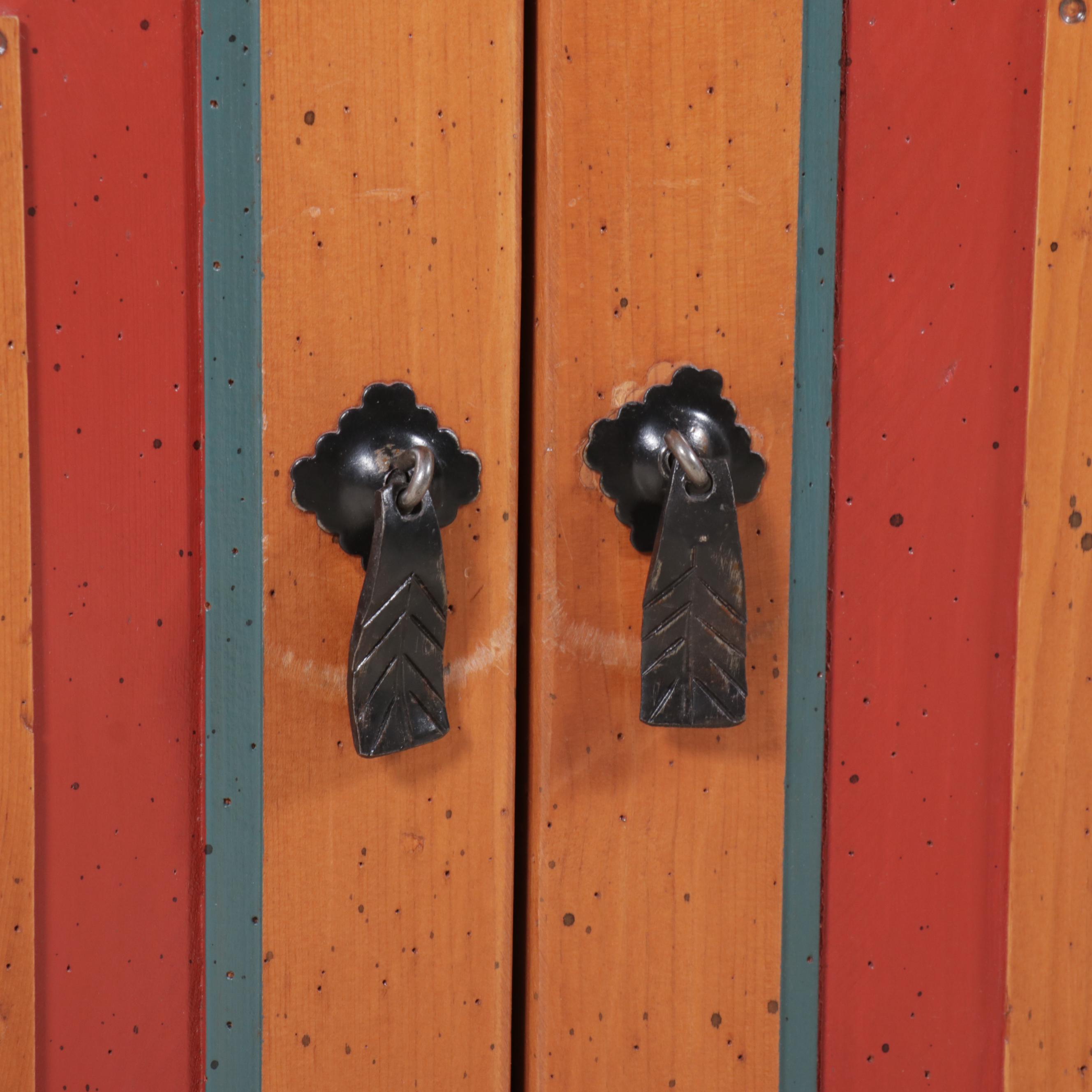 David Marsh Paint-Decorated Wooden Entertainment Cabinet, 2004