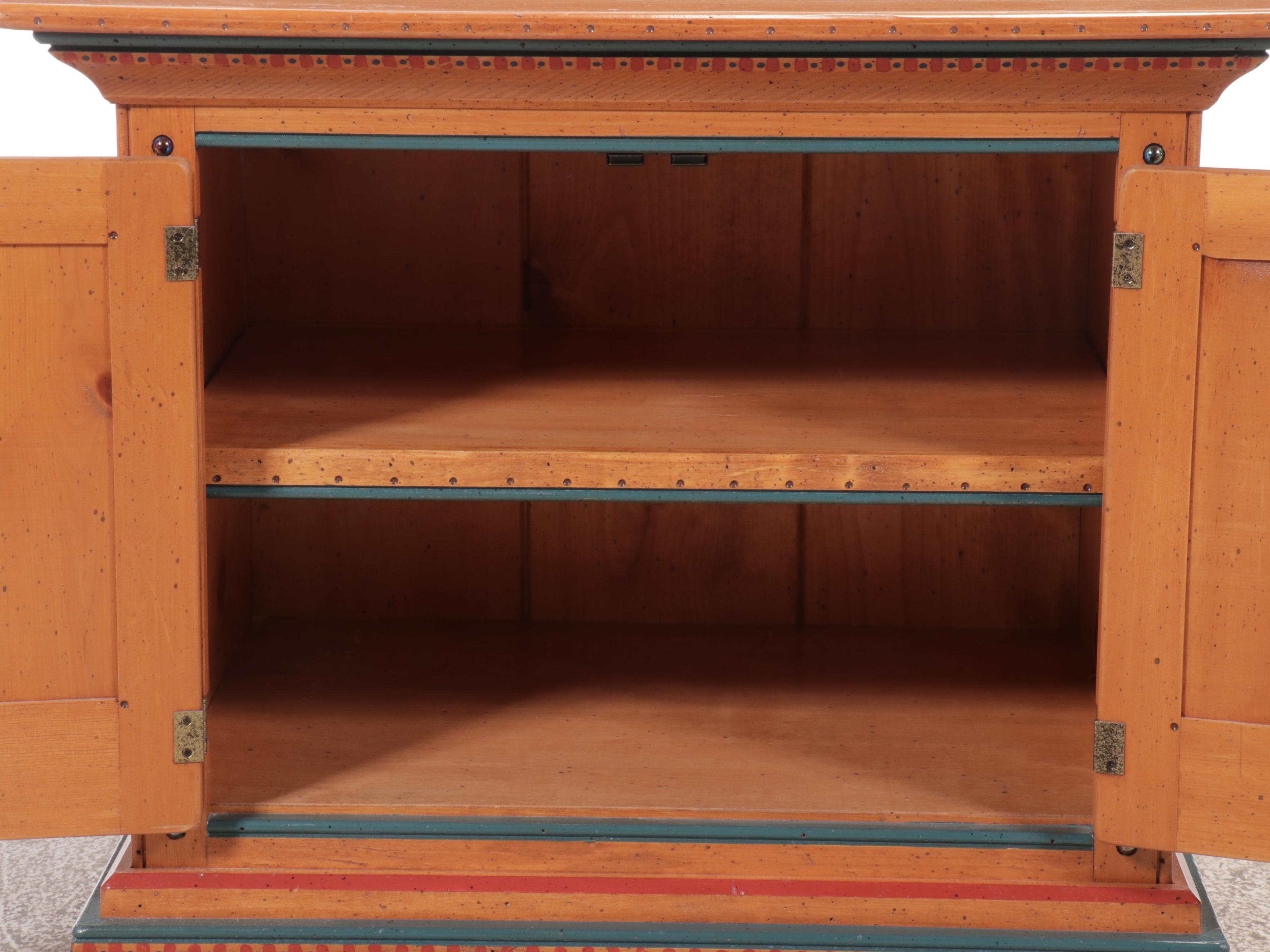 David Marsh Paint-Decorated Wooden Entertainment Cabinet, 2004