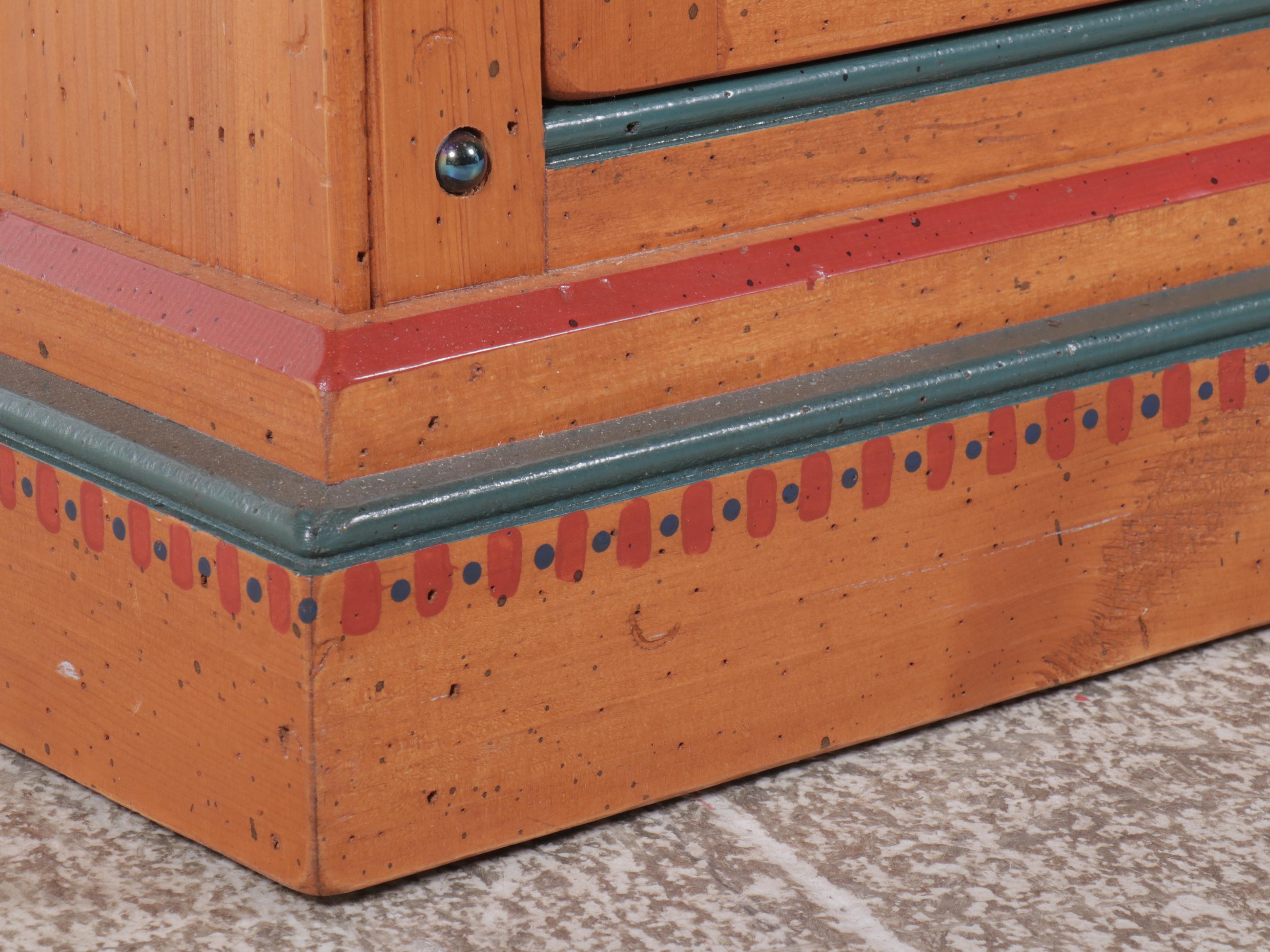 David Marsh Paint-Decorated Wooden Entertainment Cabinet, 2004