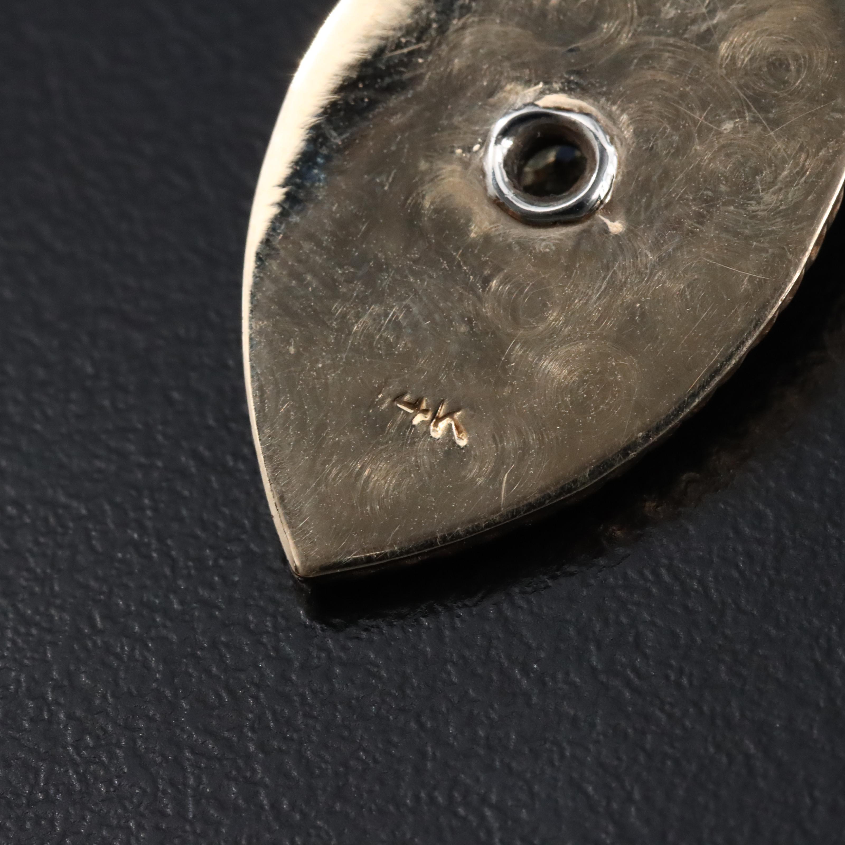 14K Black Onyx and Lab Grown Diamond Pendant