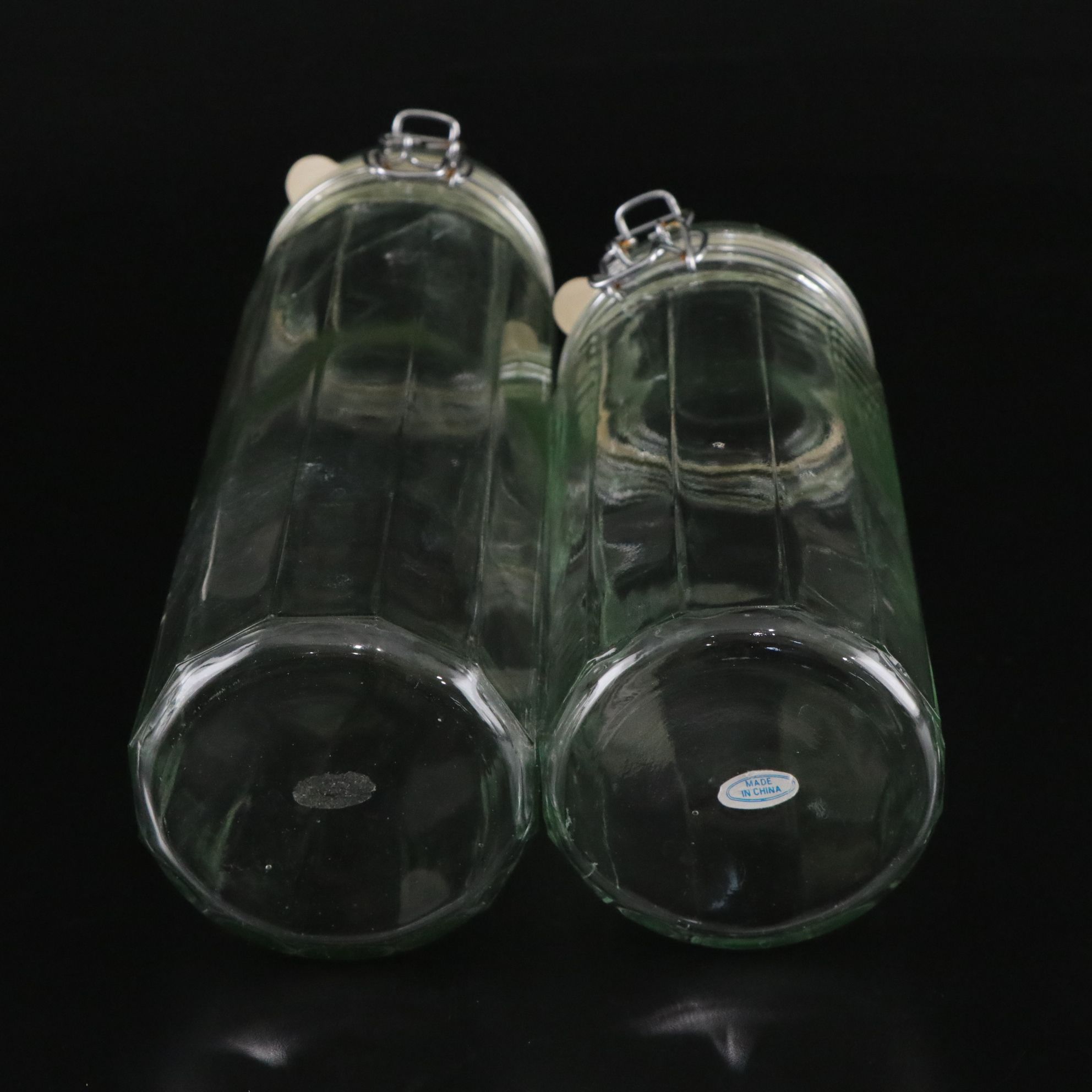 Pyrex Mixing Bowl and Pie Dish with Glass Kitchen Jars