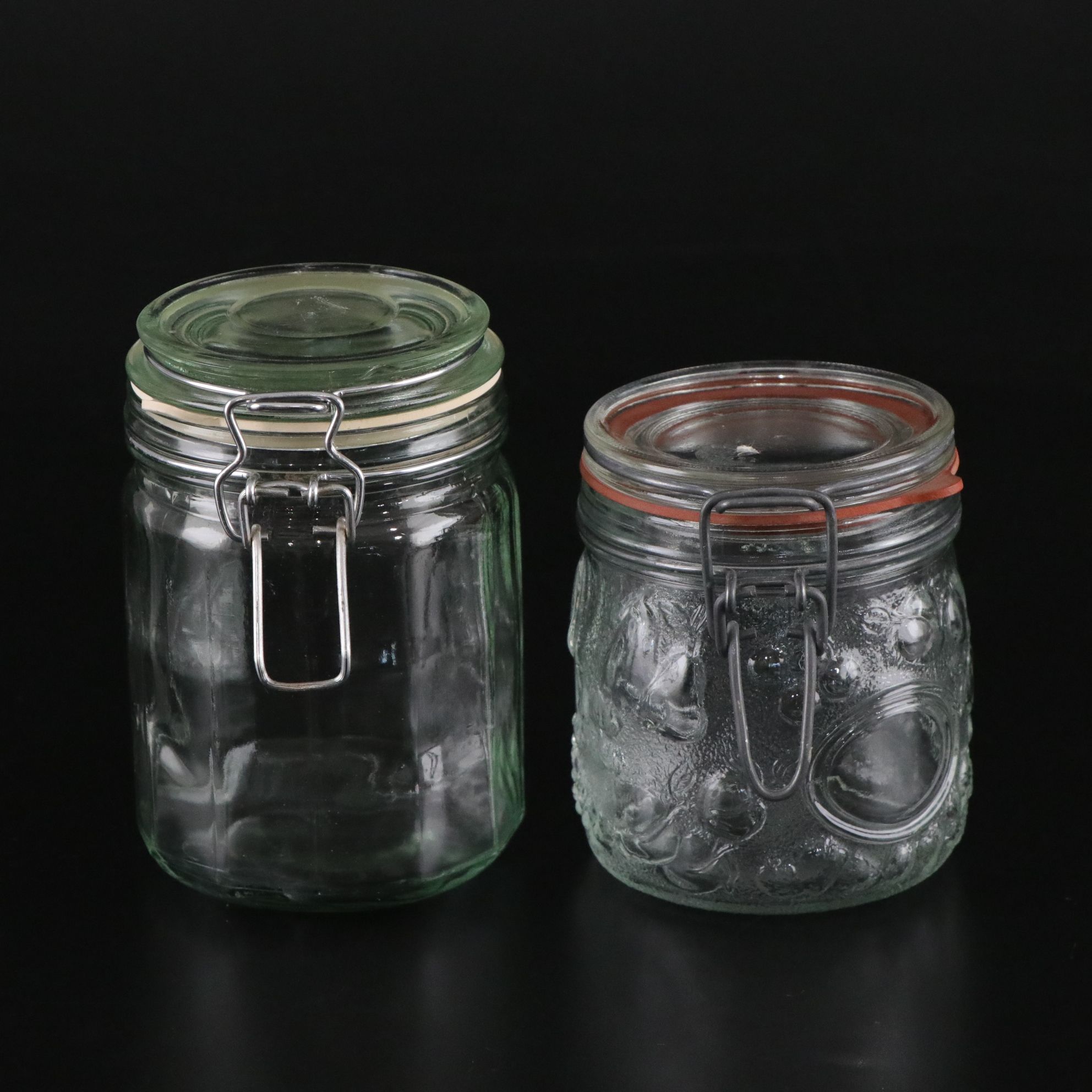 Pyrex Mixing Bowl and Pie Dish with Glass Kitchen Jars