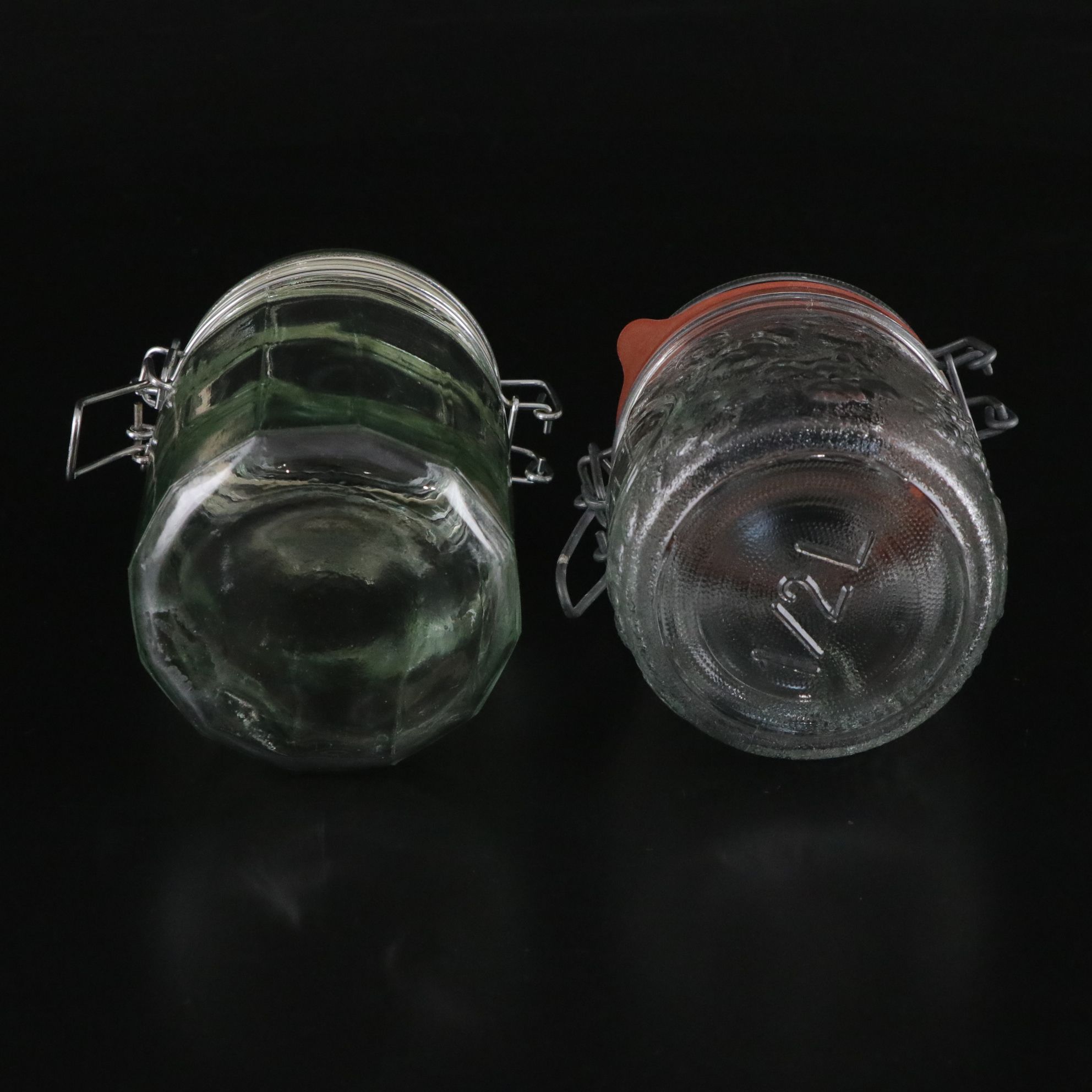 Pyrex Mixing Bowl and Pie Dish with Glass Kitchen Jars