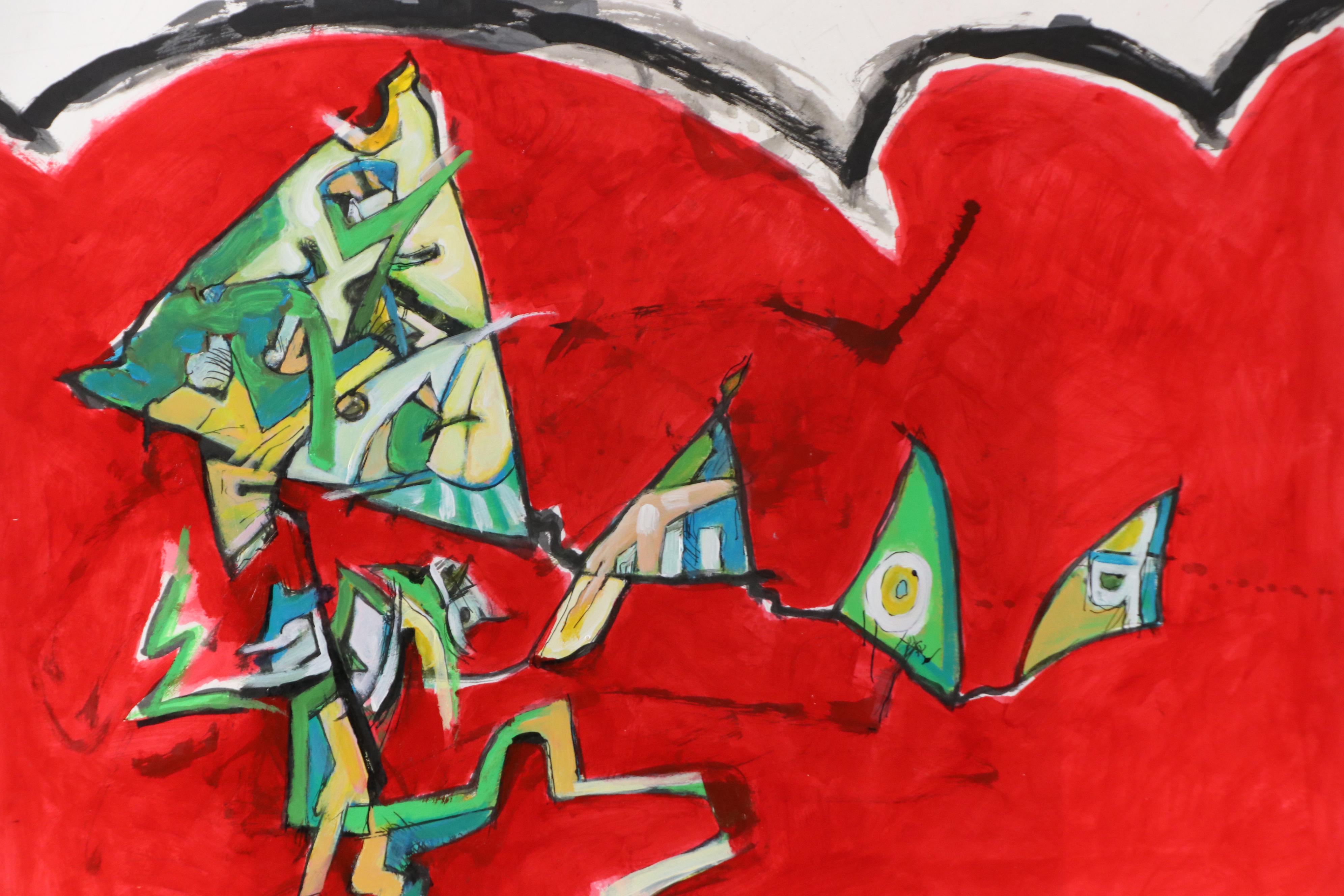 James L. Bruch Abstract Acrylic Painting