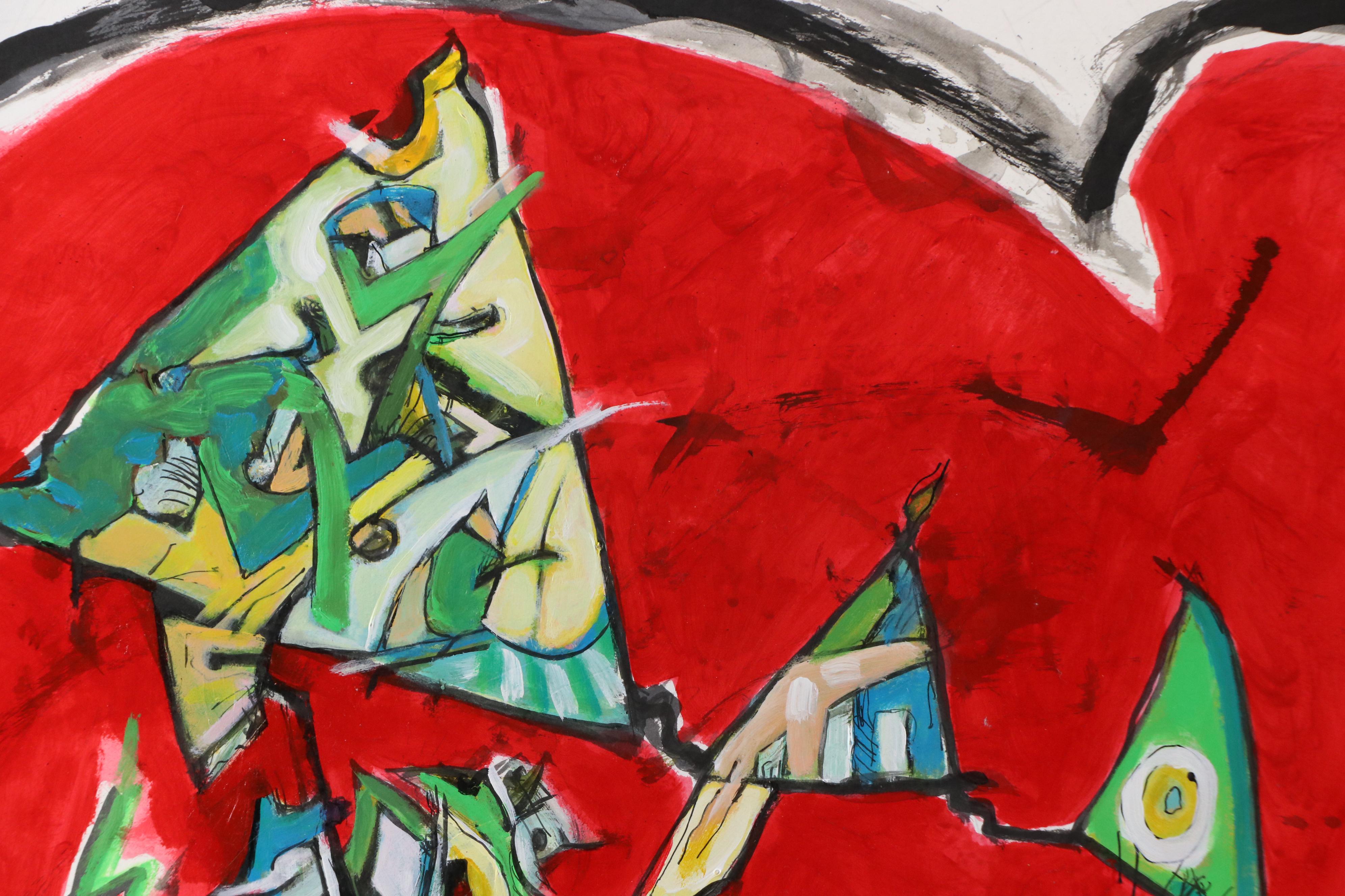 James L. Bruch Abstract Acrylic Painting