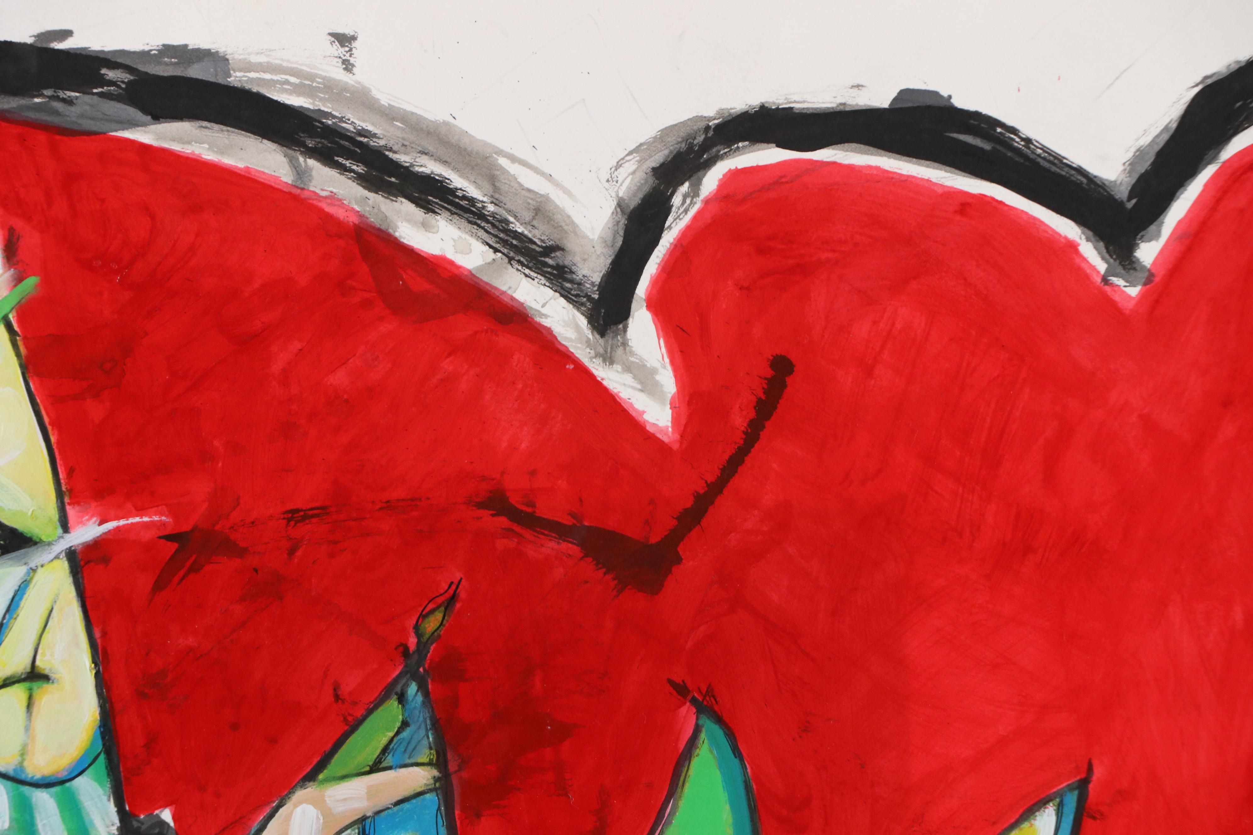 James L. Bruch Abstract Acrylic Painting