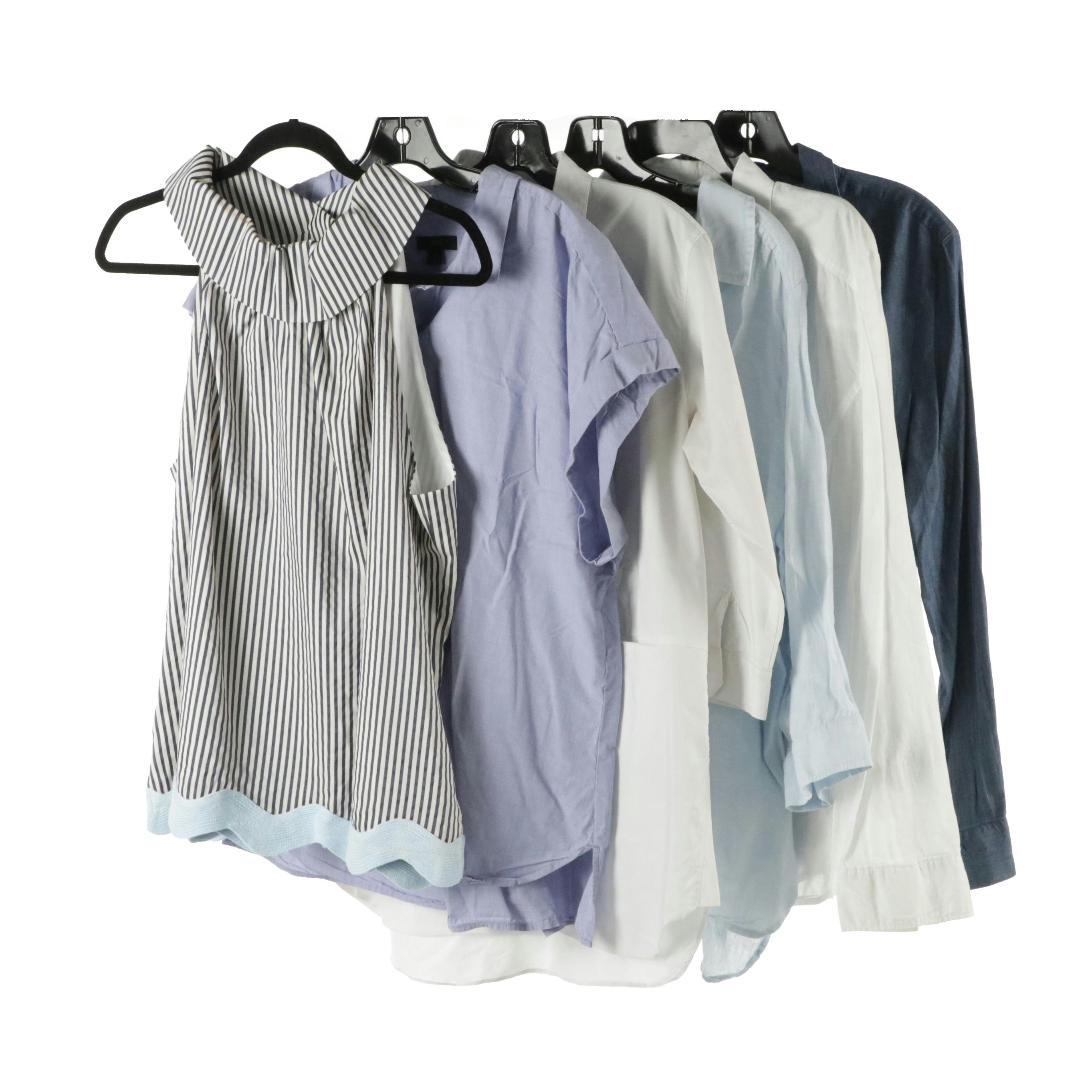 Button-Down Blouses from J. Crew, Ann Taylor Loft and Caslon with More Tops