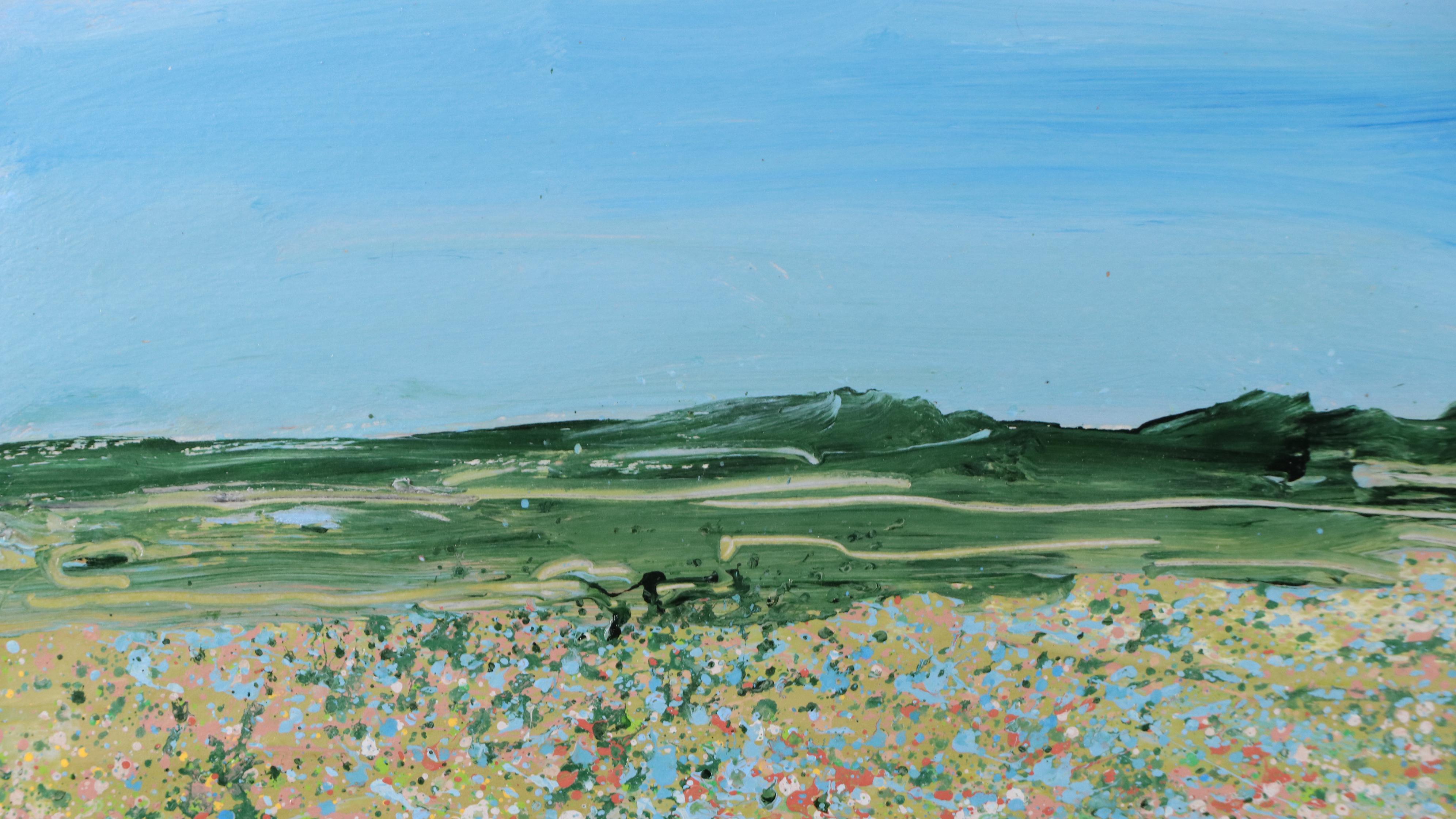 Harry Hilson Abstracted Landscape Painting, Late 20th Century