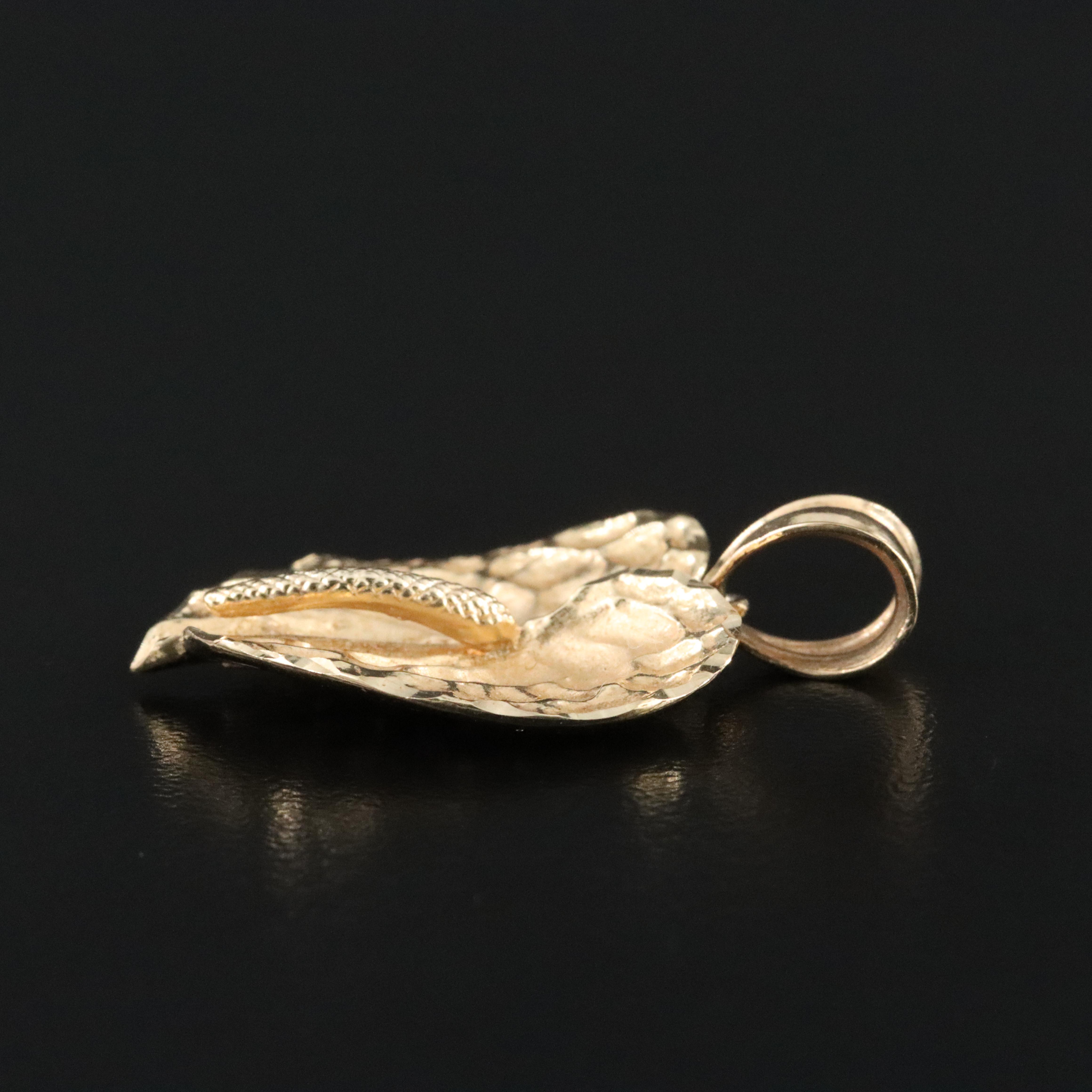 14K Anthurium Pendant