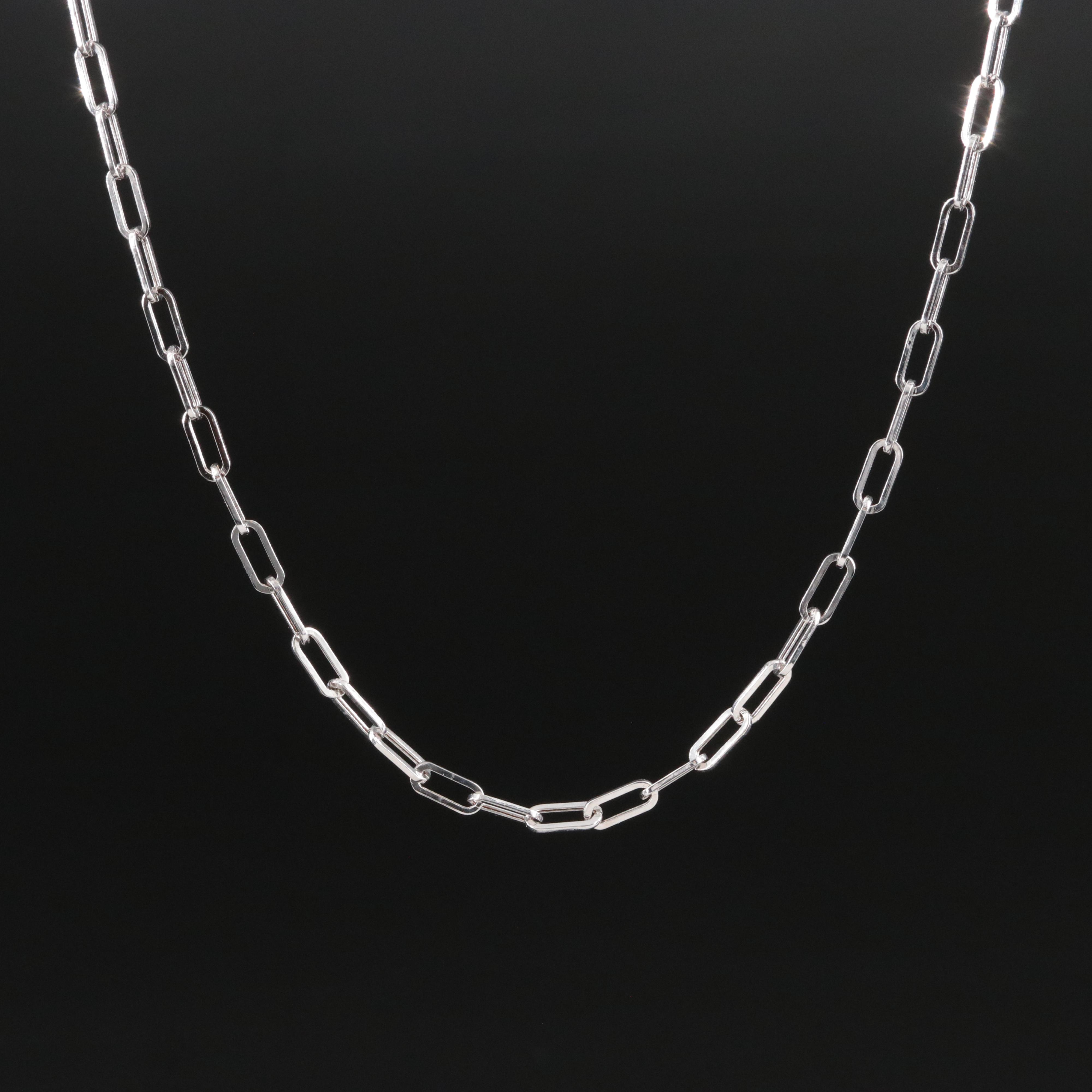 14K Paper Clip Necklace