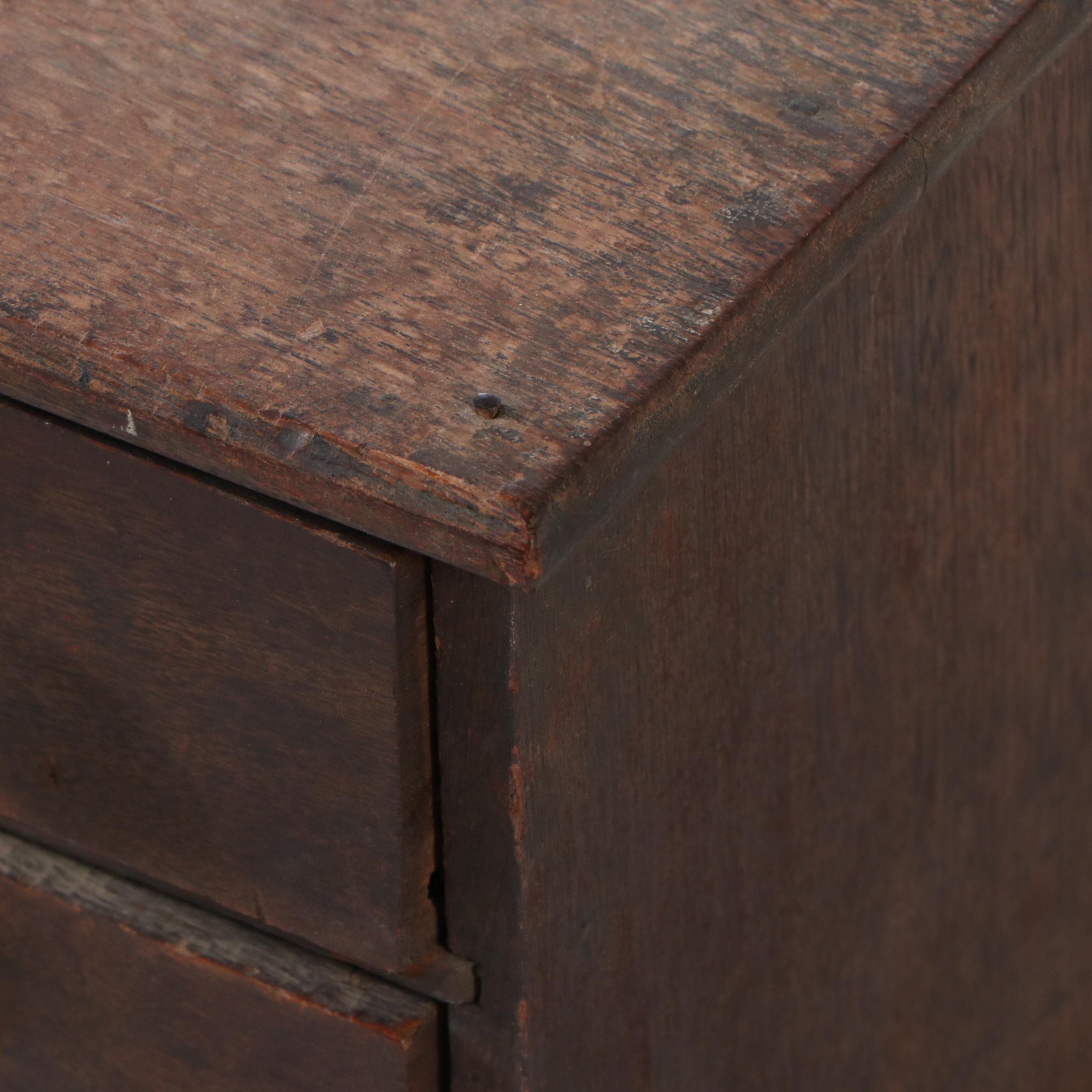 Victorian John Clark, Jr & Co Wooden Three Drawer Spool Cabinet