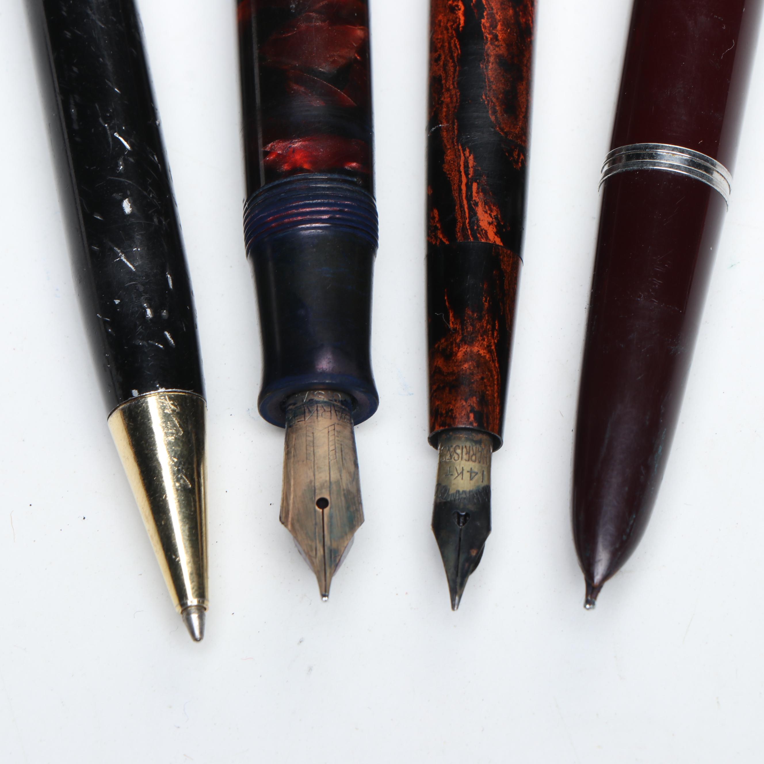 Parker Fountain Pens, J. Harris & Co. Fountain Pen, and Montblanc Ballpoint Pen