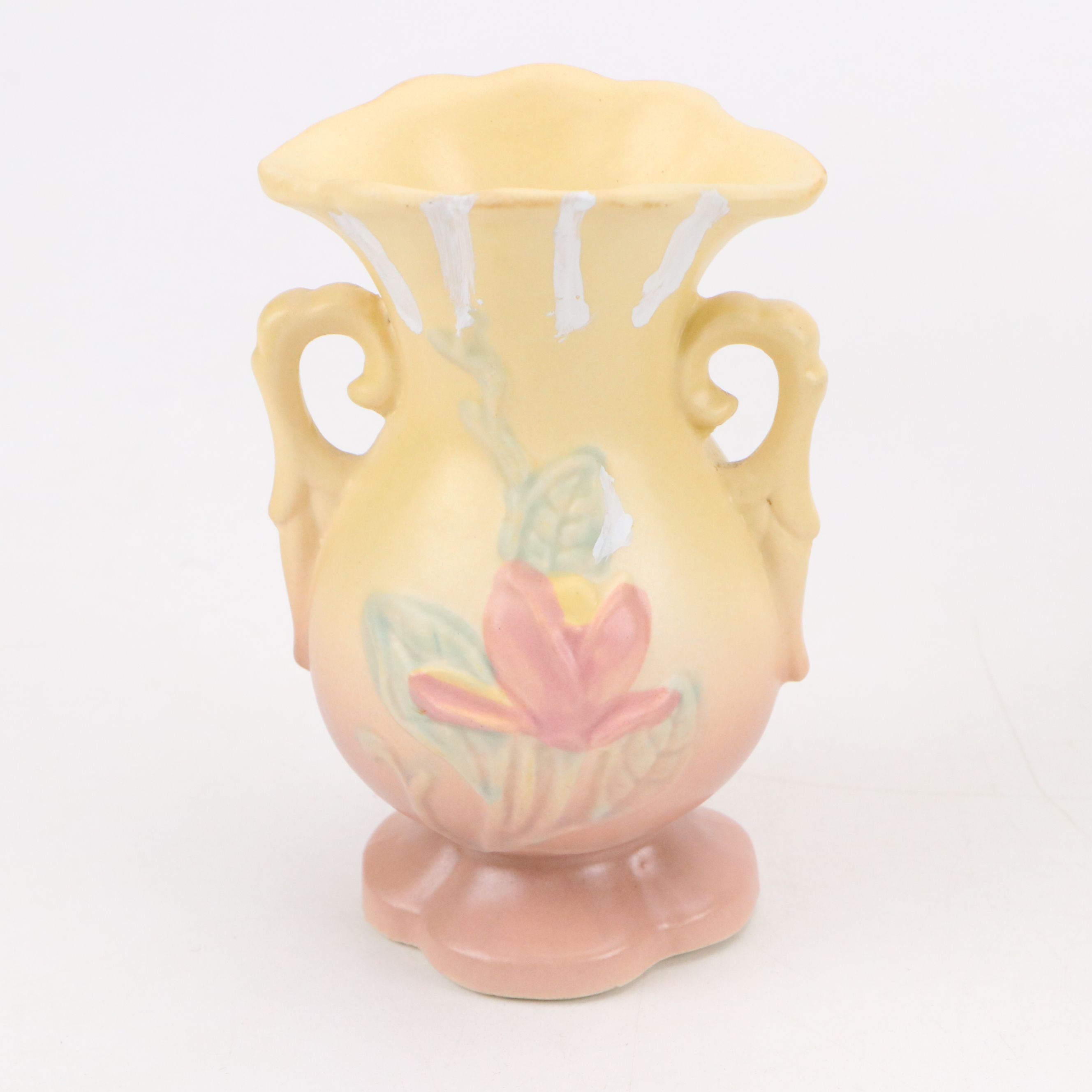 Roseville Pottery Sugar Bowl with Hull Pottery Hanging Planter and Tableware