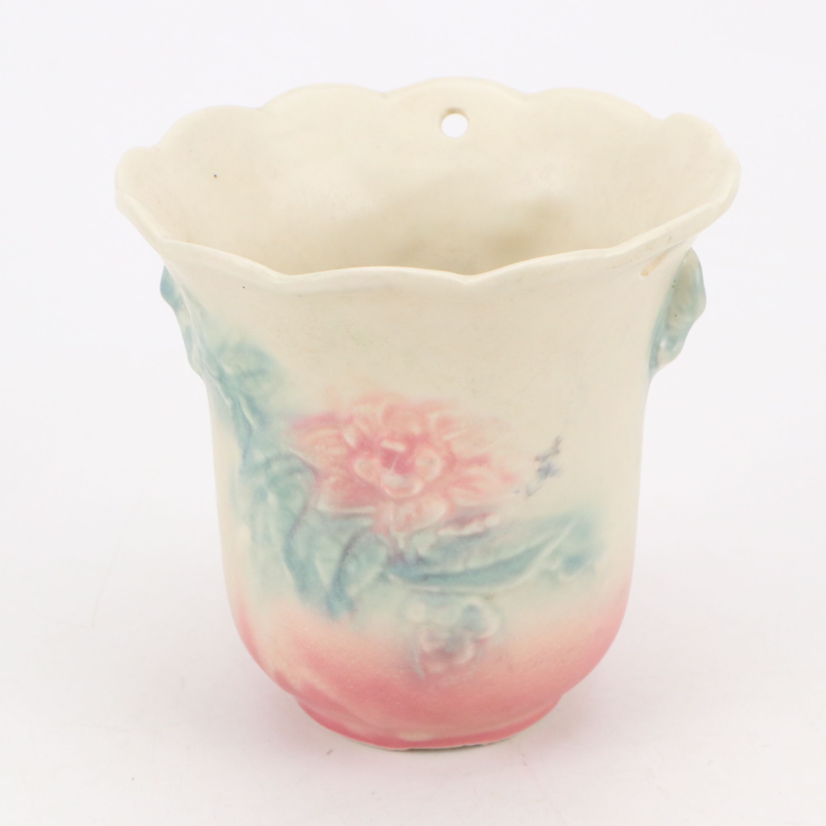 Roseville Pottery Sugar Bowl with Hull Pottery Hanging Planter and Tableware