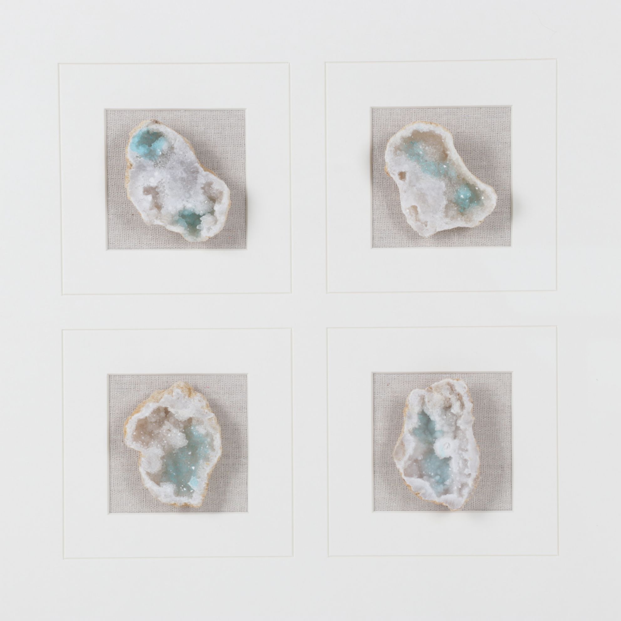 Framed Celestite Geode Specimens
