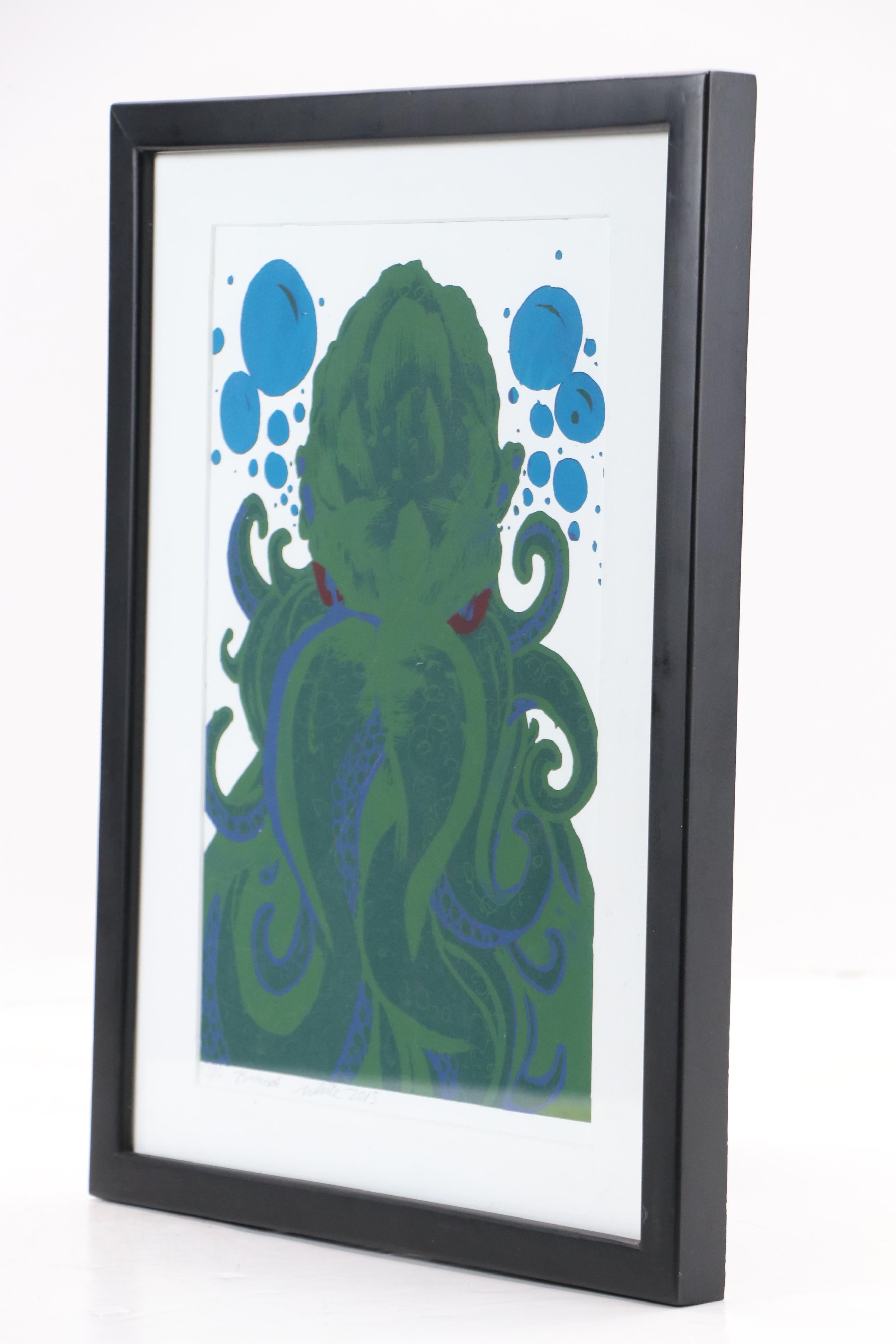 Brandi White Biomorphic Serigraph, 2015