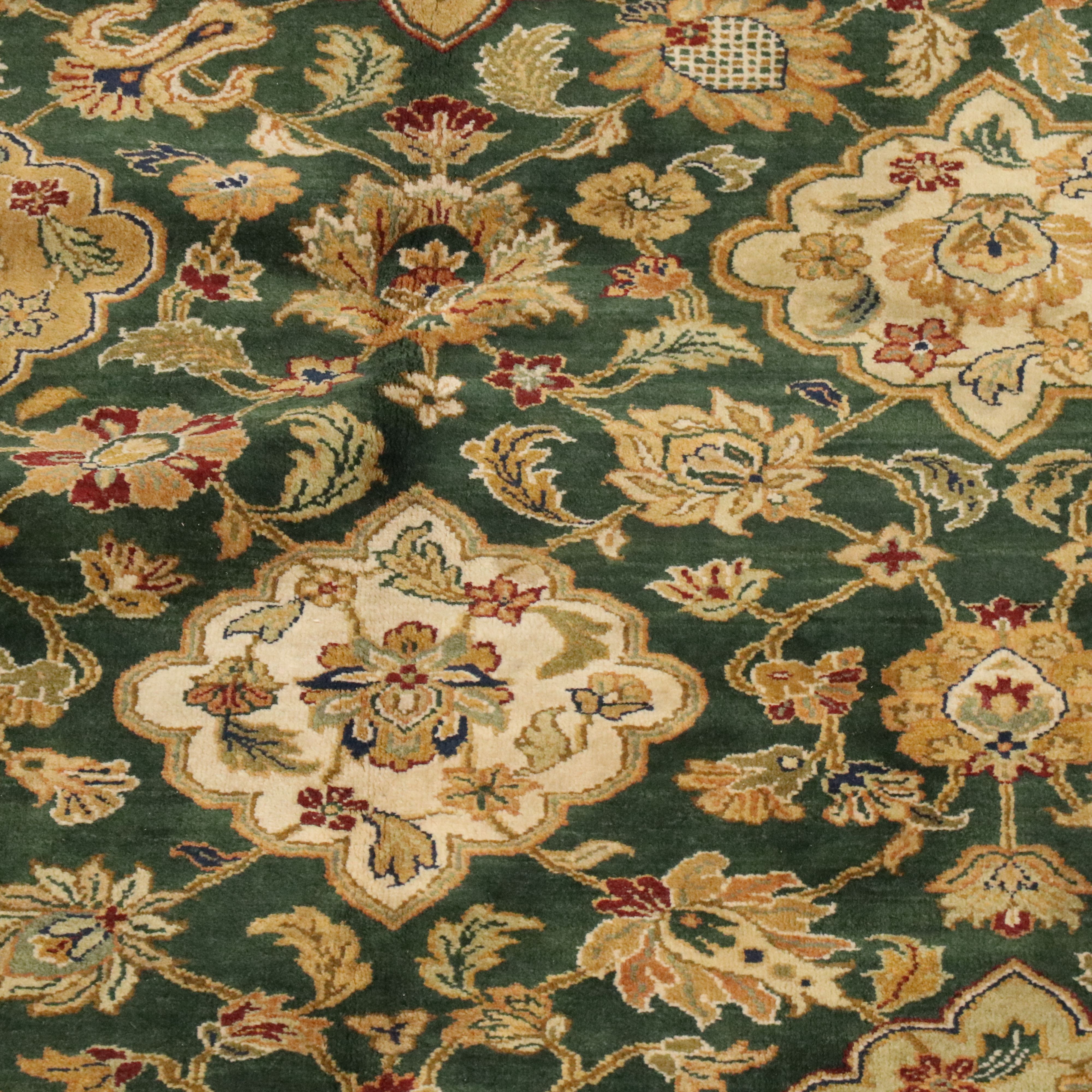 9' x 12'2 Hand-Knotted Persian Agra Area Rug