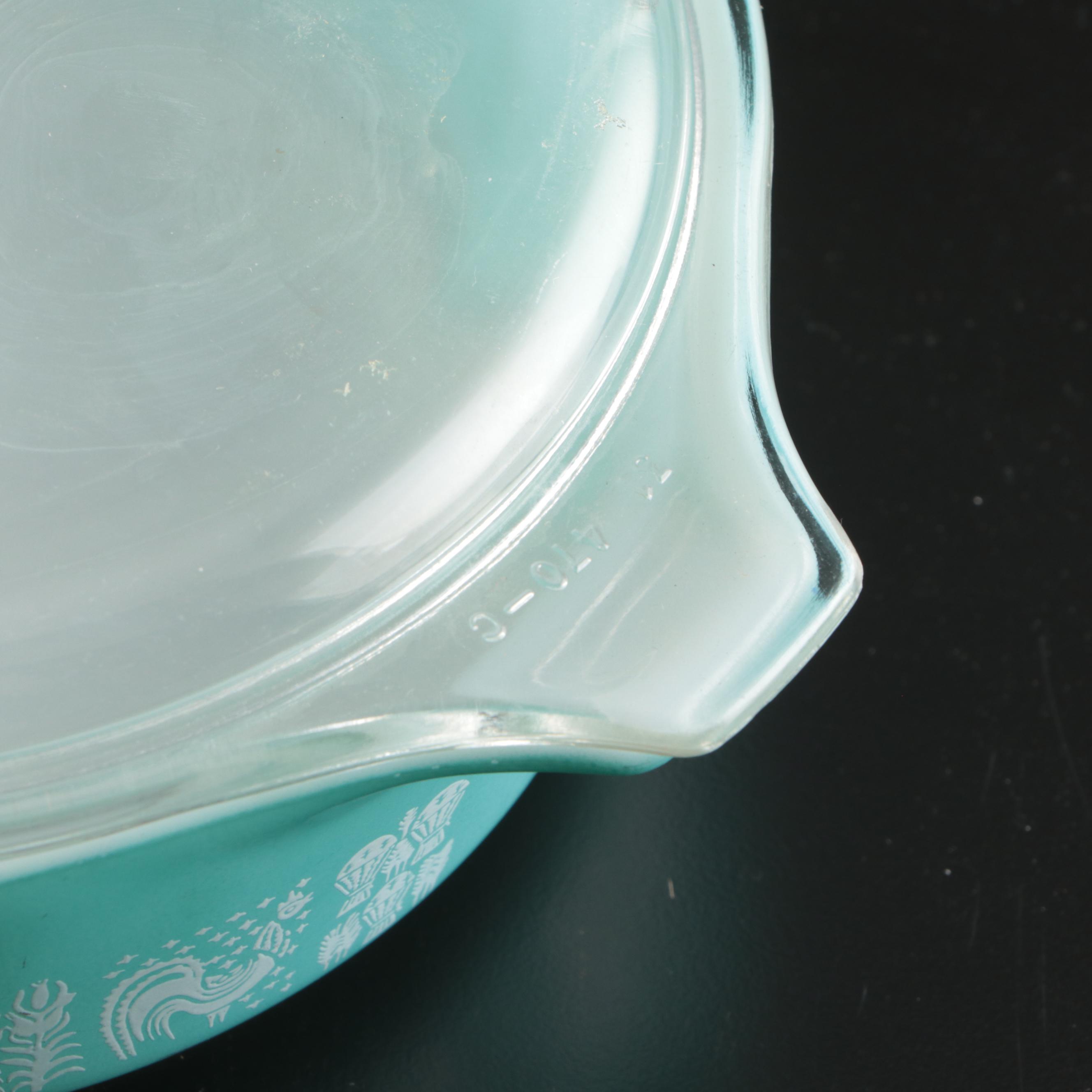 Pyrex Glass and Ceramic "Amish Butterprint" Baking Dishes and Mixing Bowls