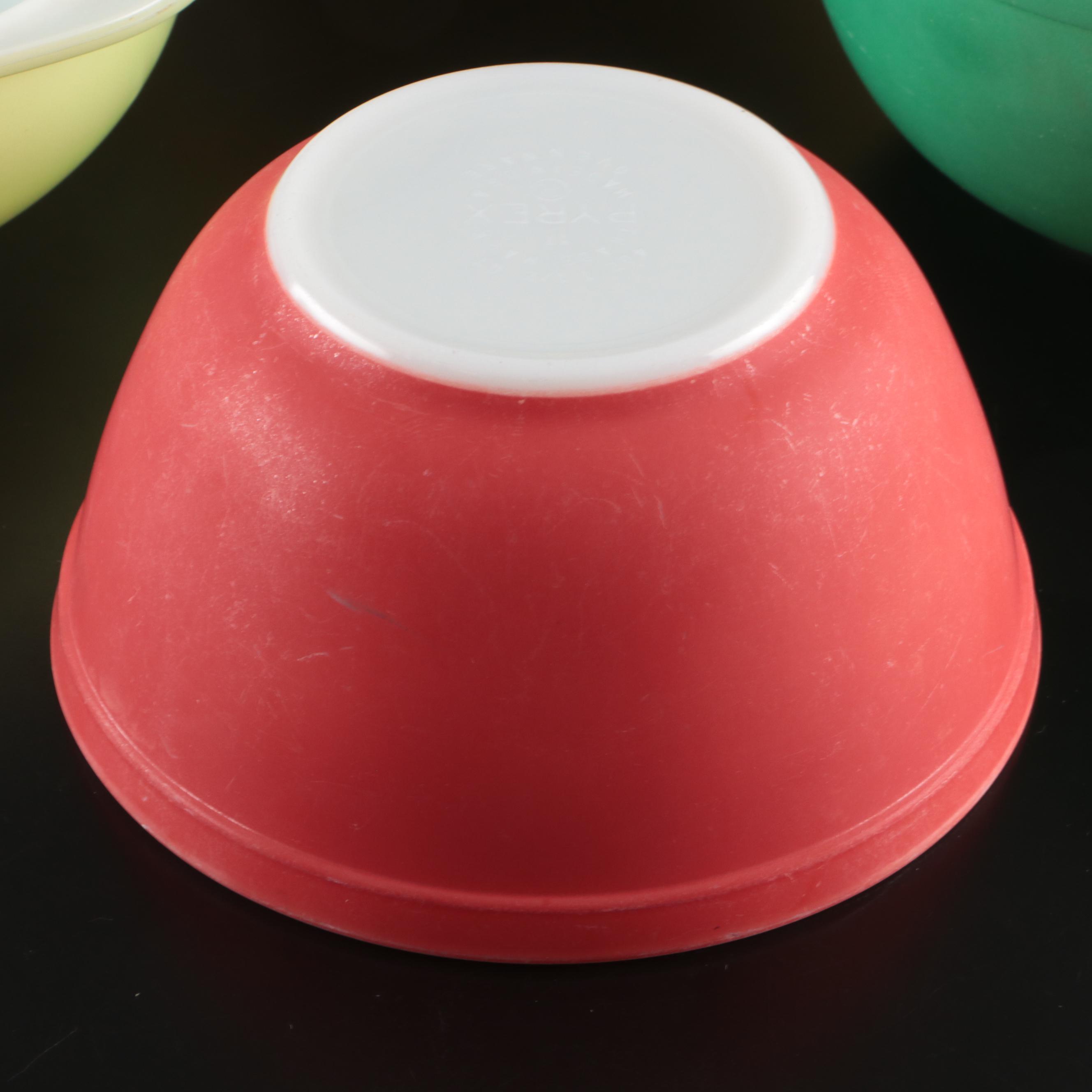 Pyrex Glass and Ceramic "Amish Butterprint" Baking Dishes and Mixing Bowls