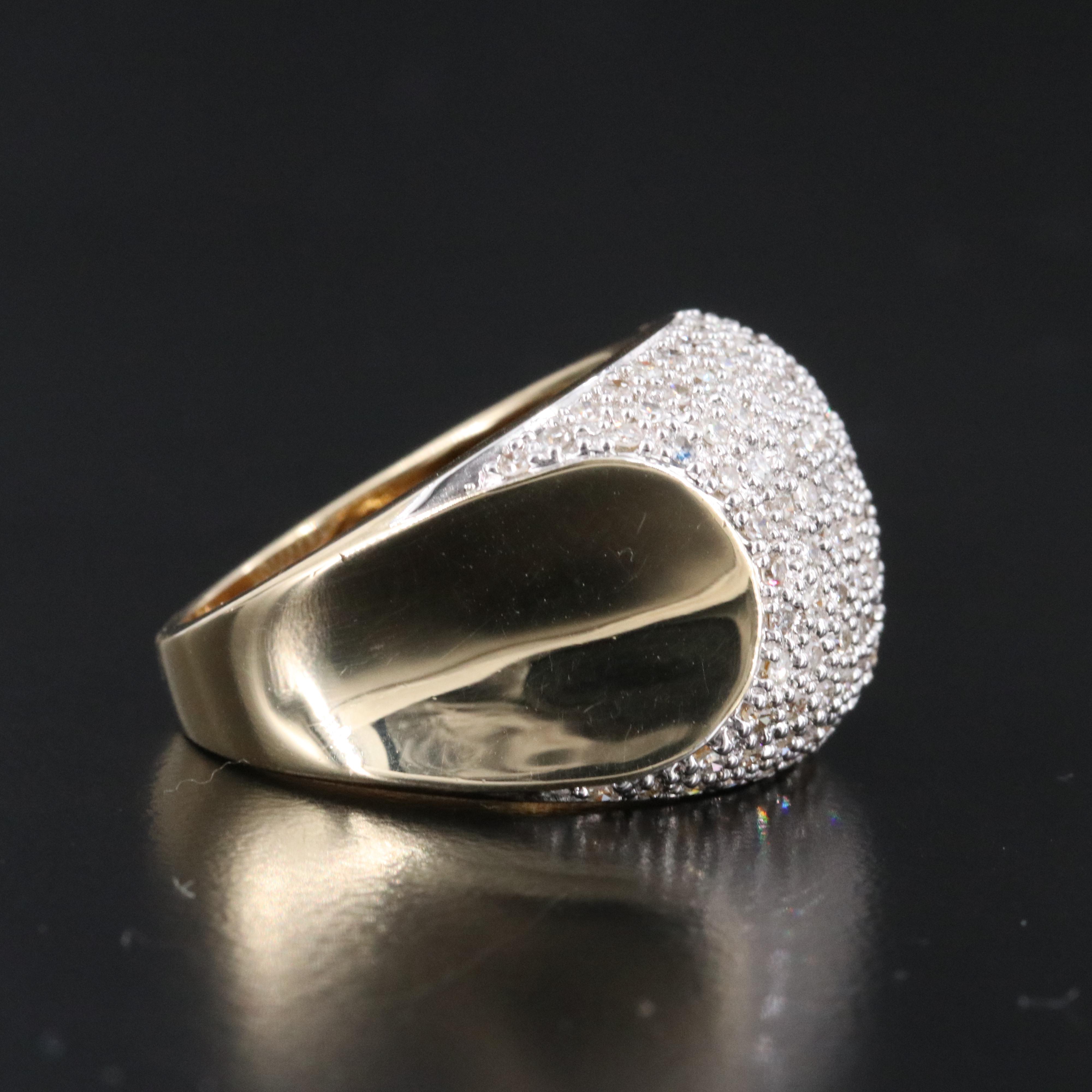 14K 1.09 CTW Diamond Saddle Ring