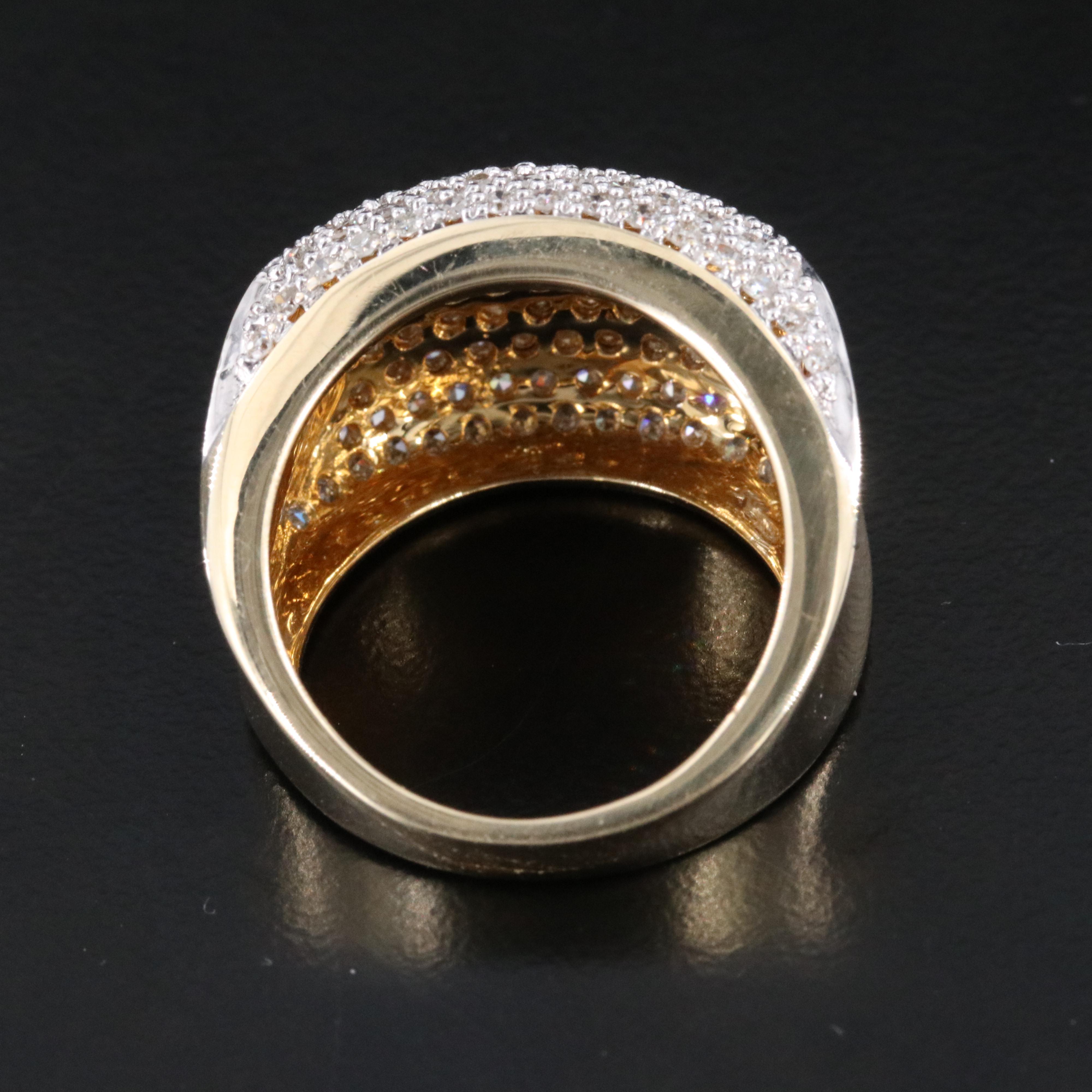 14K 1.09 CTW Diamond Saddle Ring