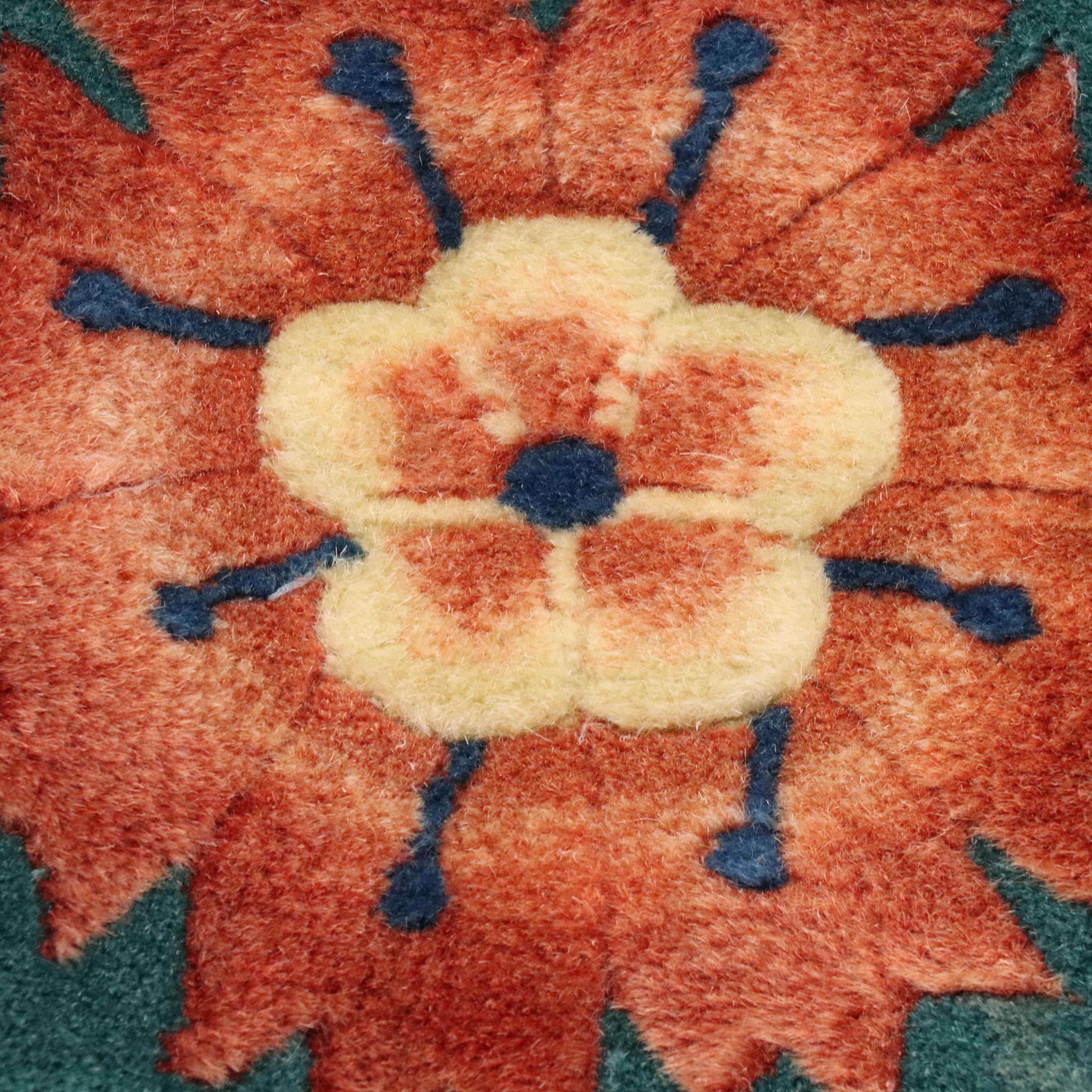 7'10 x 10'4 Hand-Knotted and Carved Chinese Art Nichols Style Area Rug