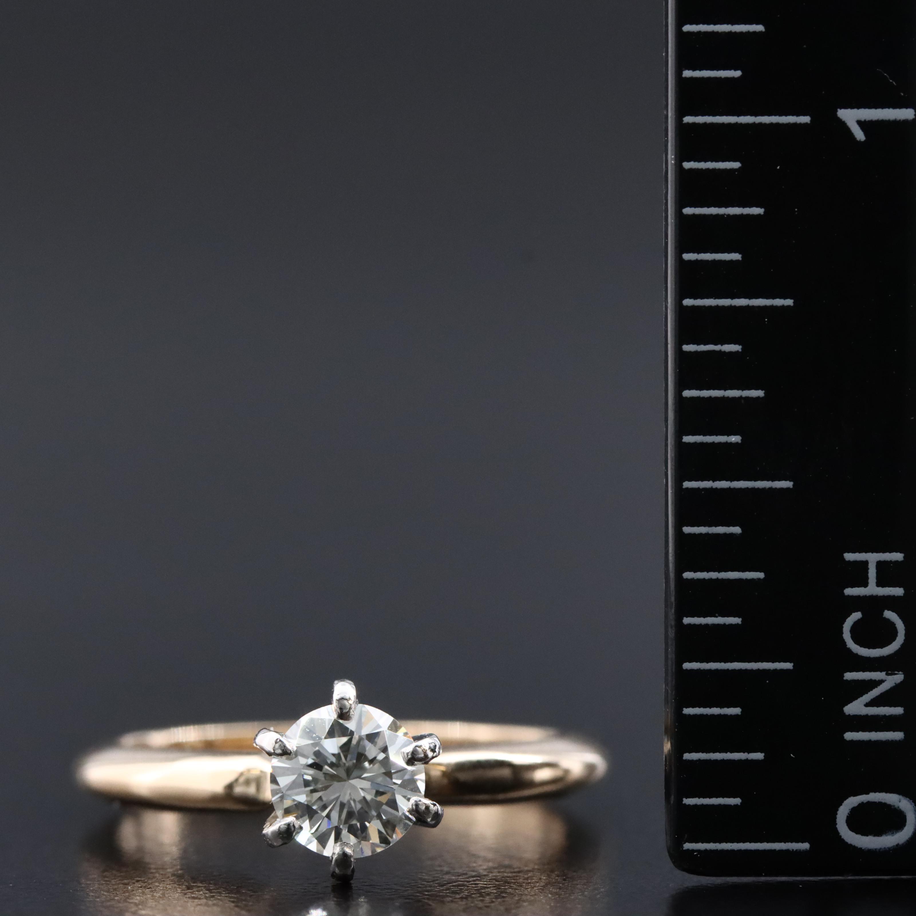 14K 0.61 CT Diamond Solitaire Ring