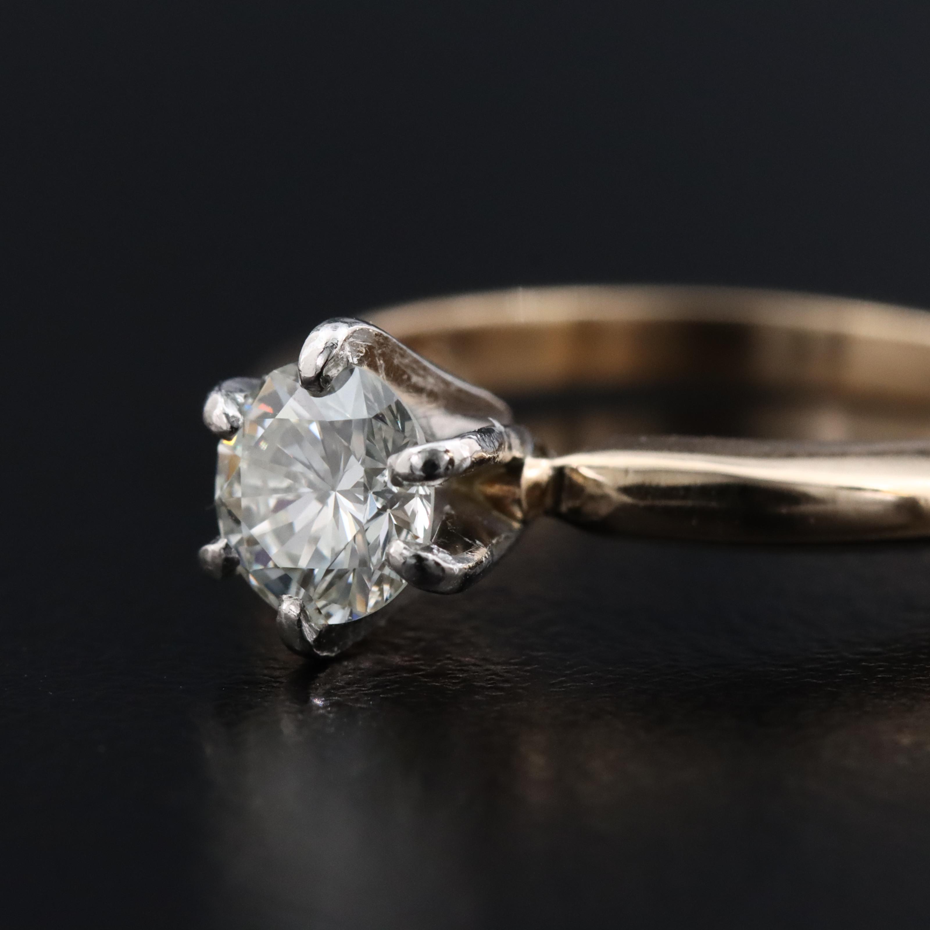 14K 0.61 CT Diamond Solitaire Ring