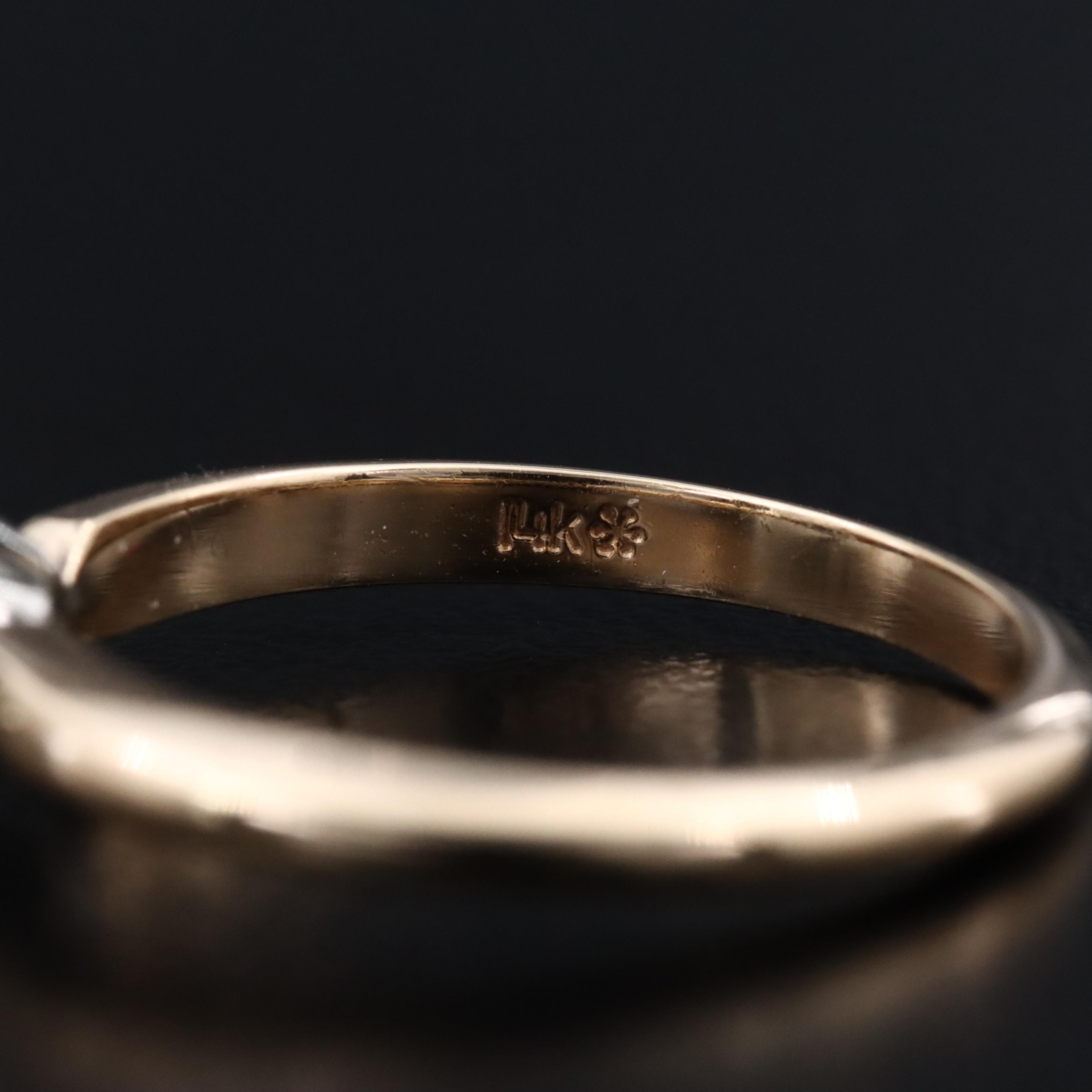 14K 0.61 CT Diamond Solitaire Ring