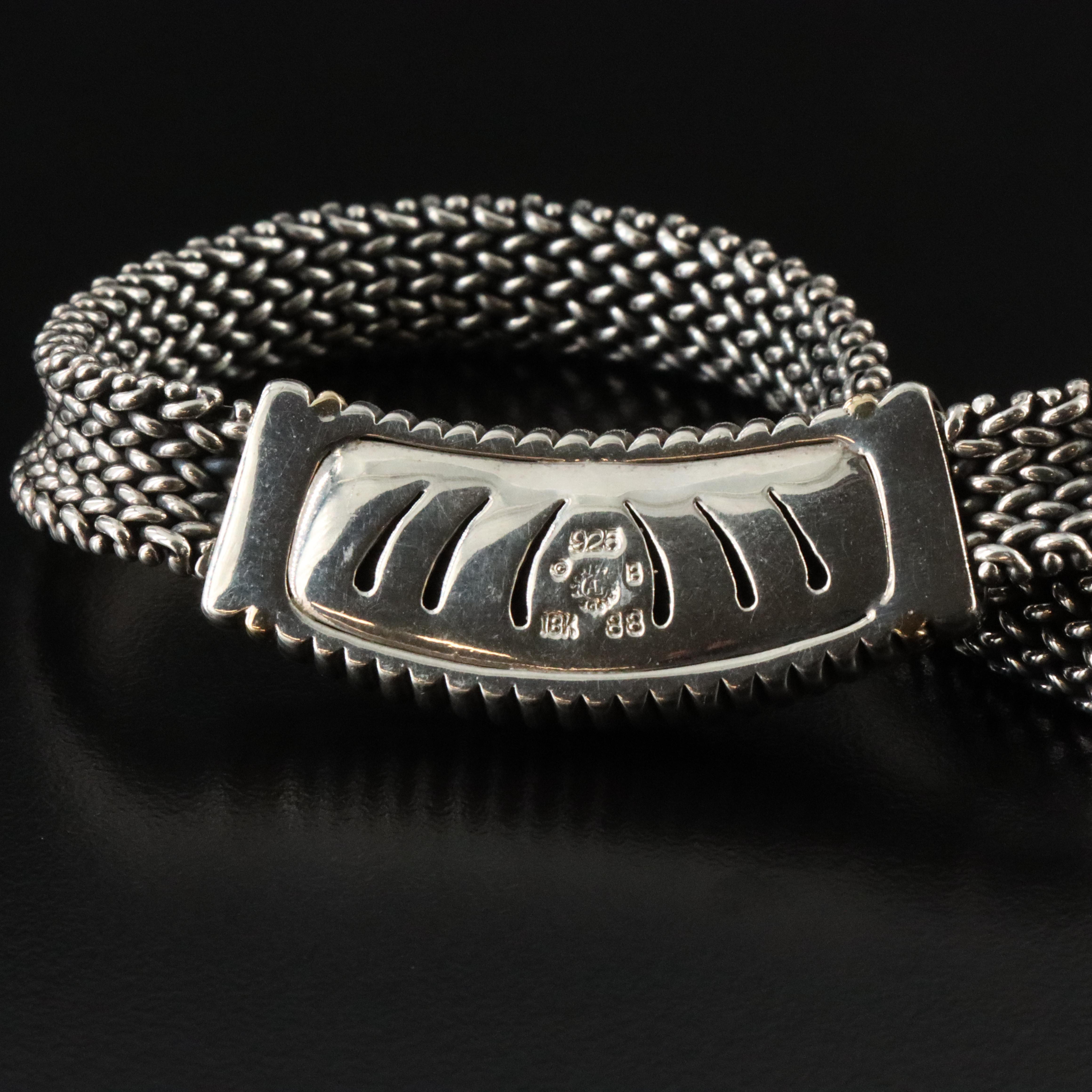 Asch-Grossbardt Sterling Necklace Including Black Onyx and Mother-of-Pearl